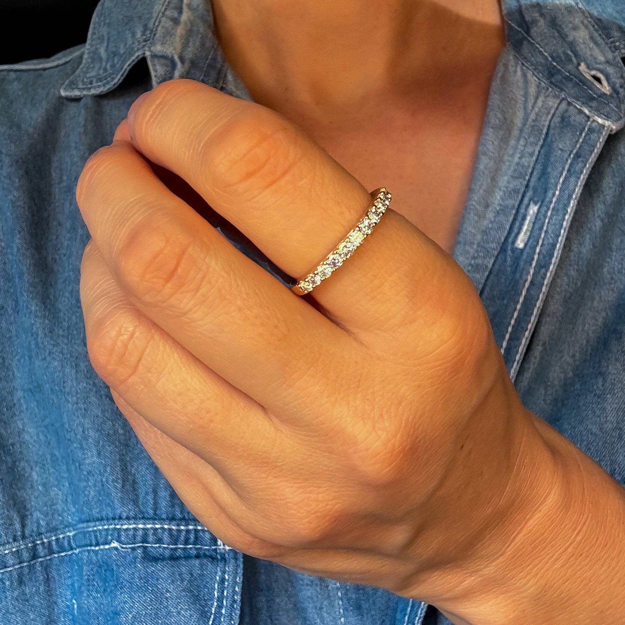 Half Eternity Diamond Band