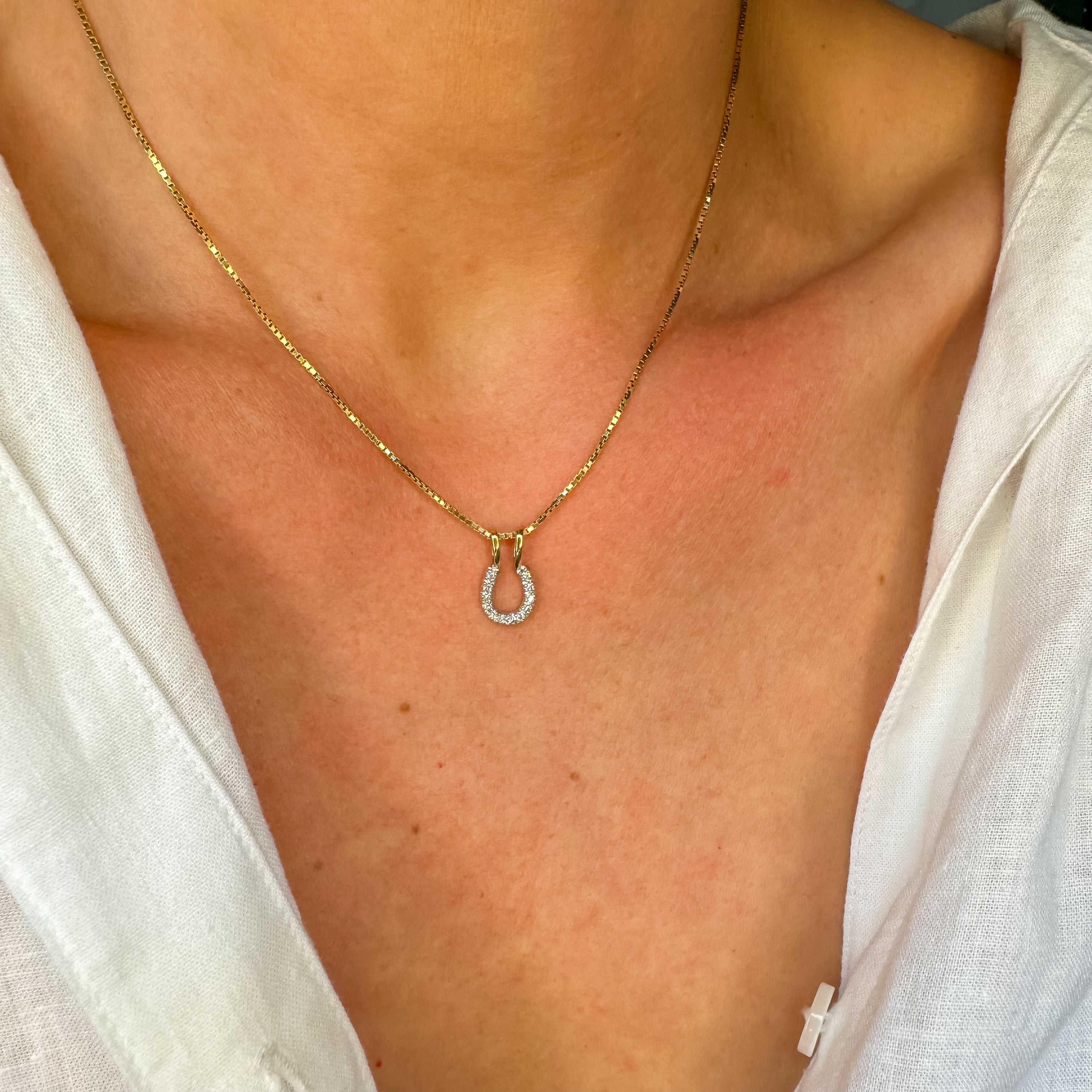 Diamond Horseshoe Pendant