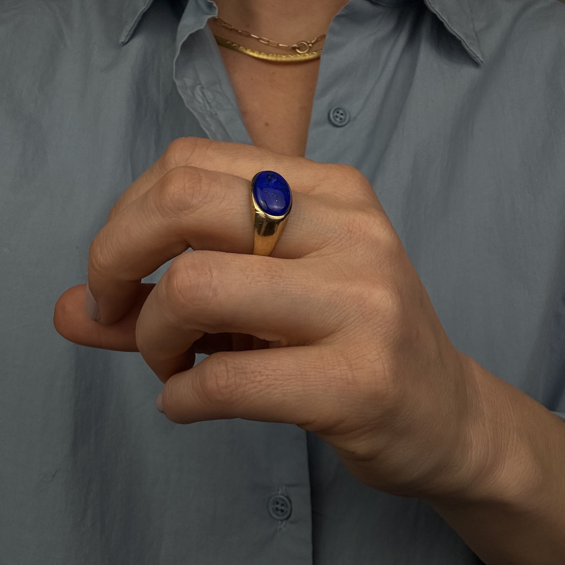 Lapis Signet Ring