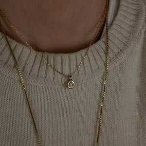 Bezel Set Diamond Pendant