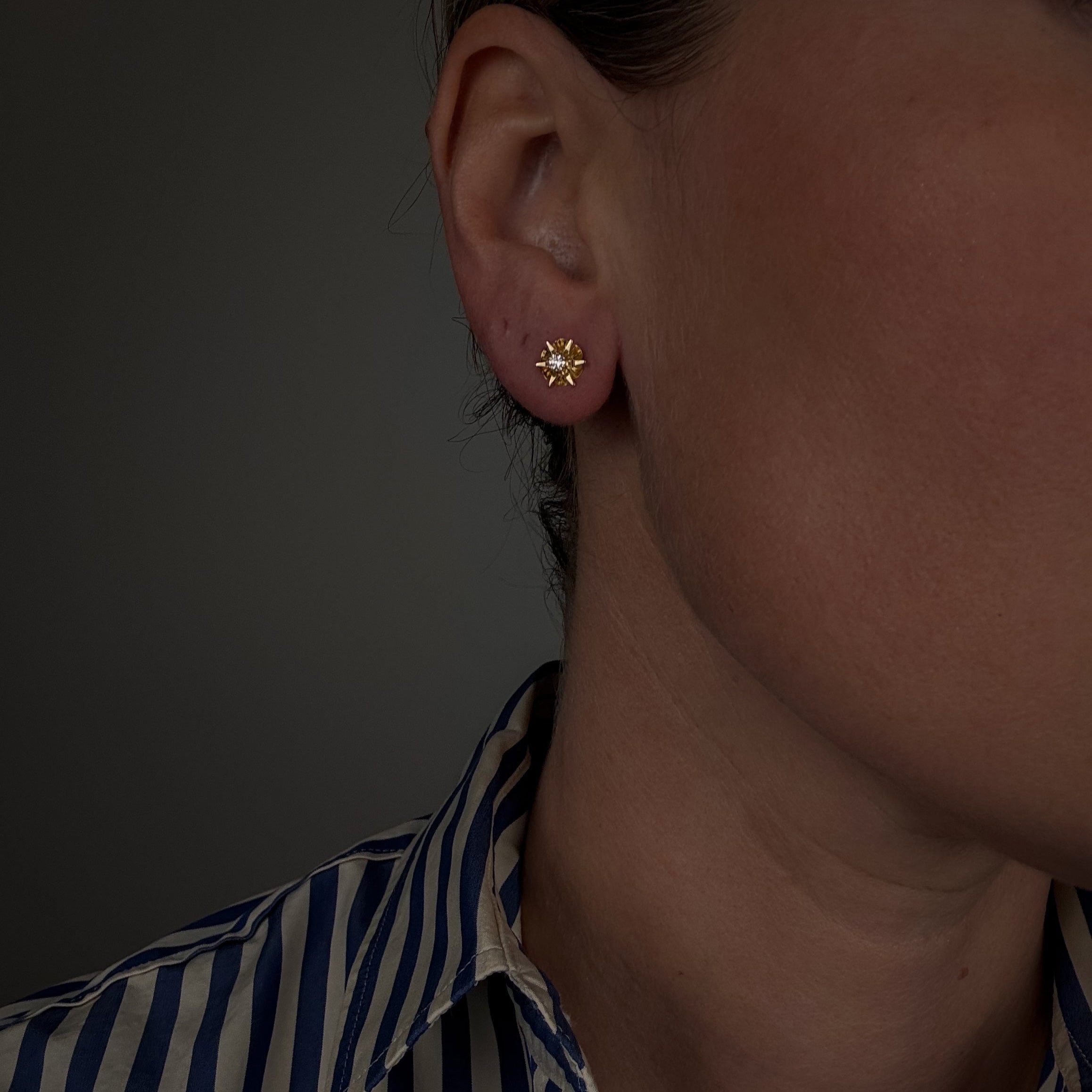 Vintage Star Diamond Studs