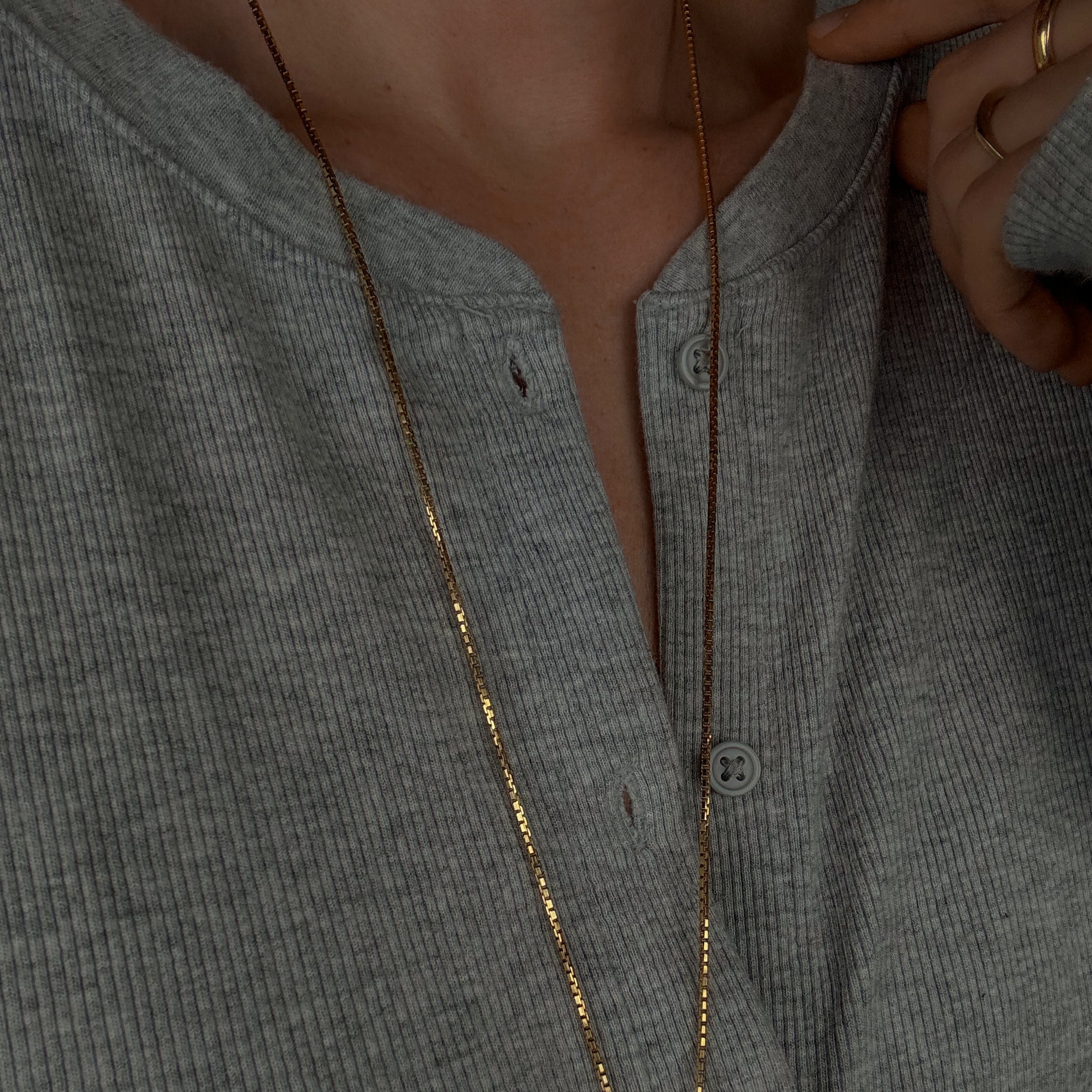 28" Sparkling Box Chain Necklace