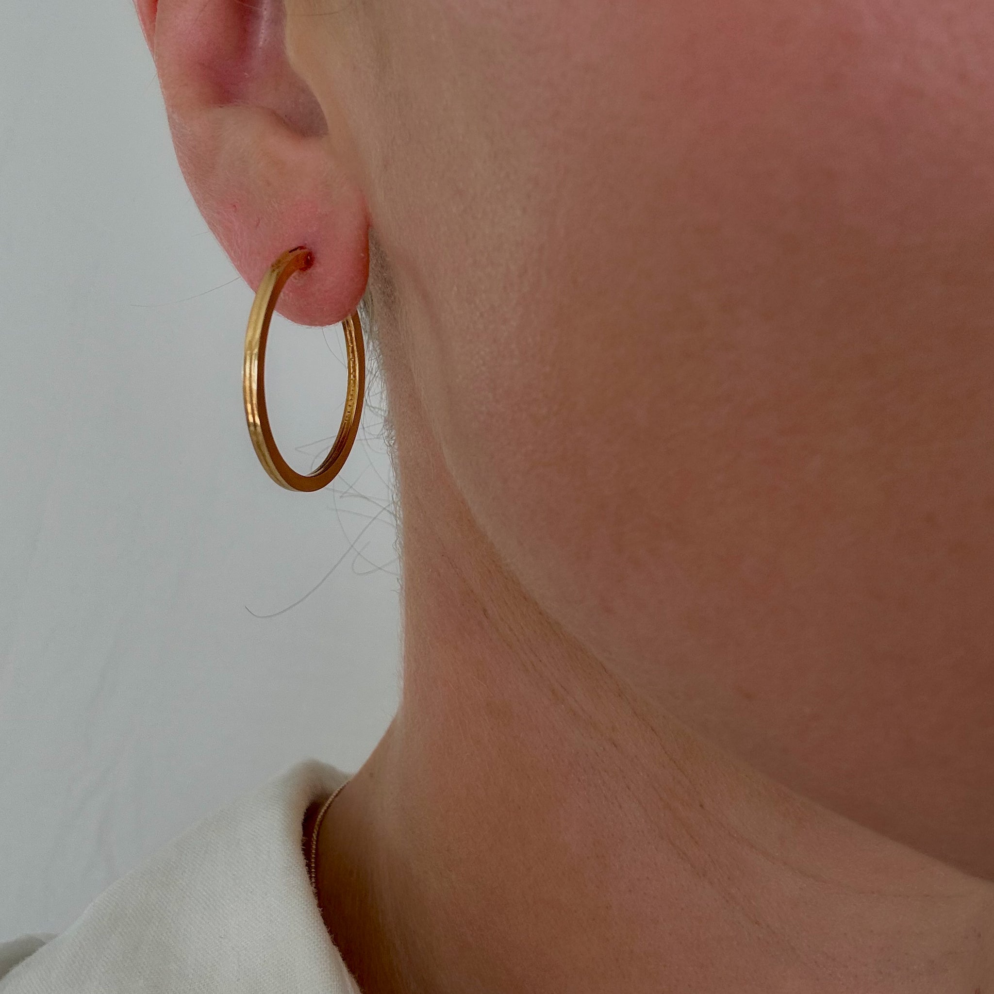 28.6 mm Buttery Gold Hoops