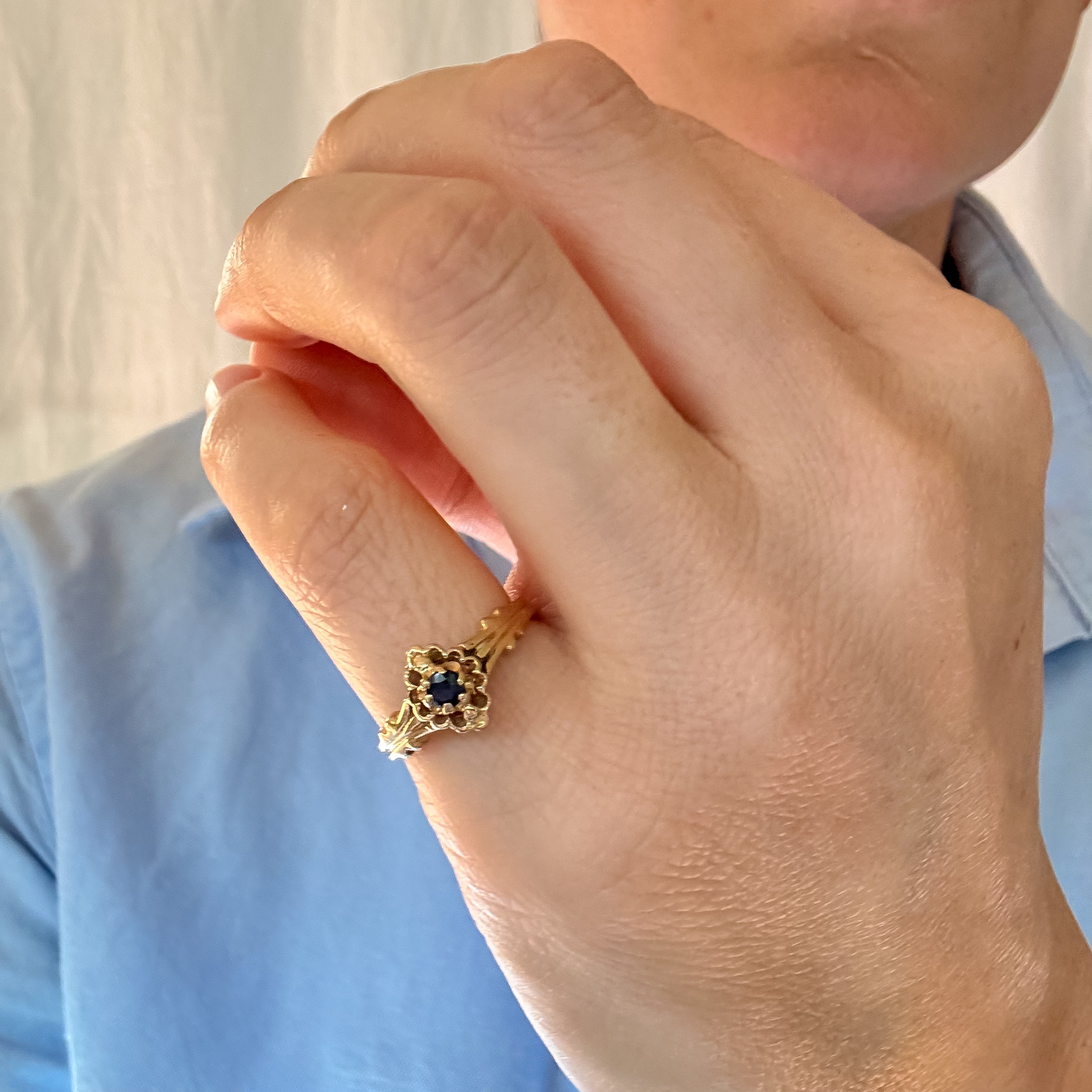 Sapphire Pinky Ring