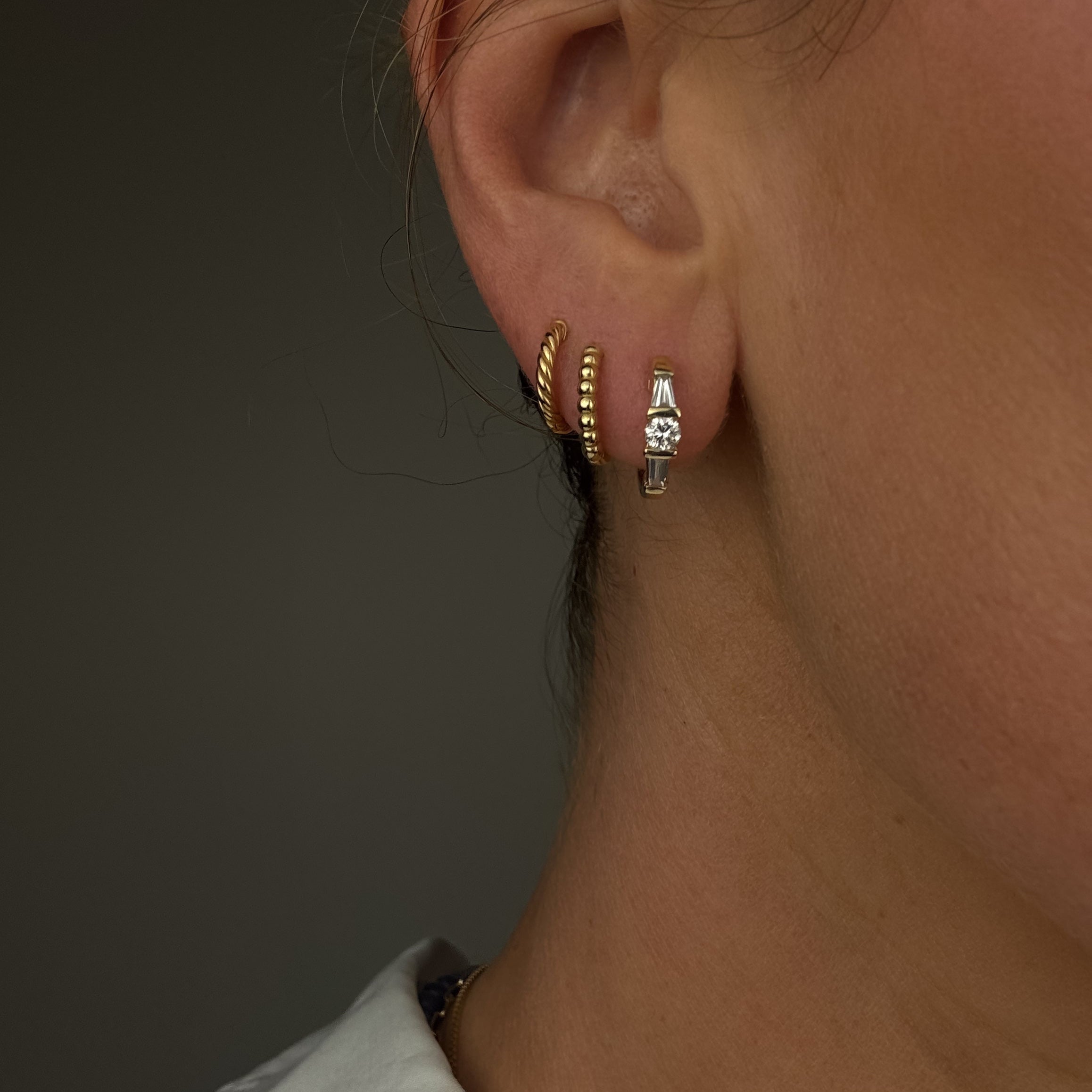 Lab Diamond Hoops