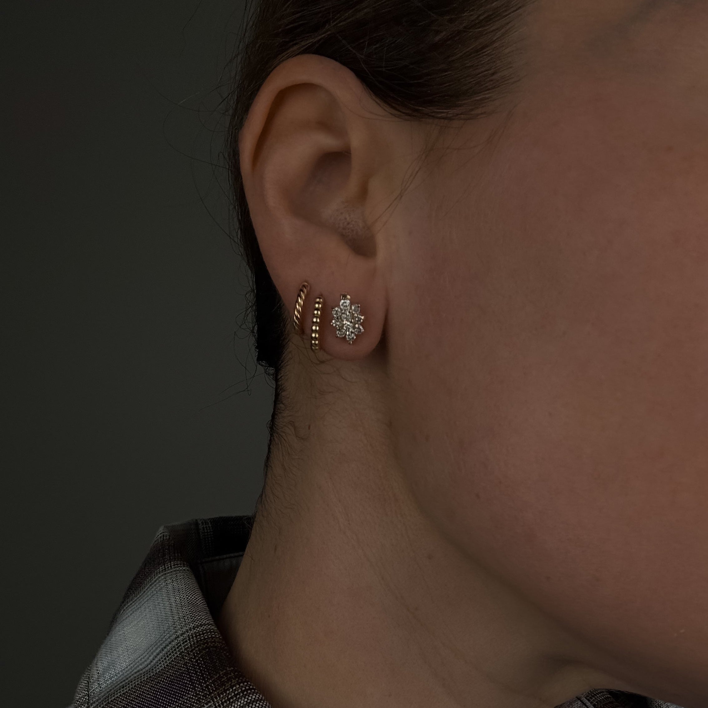 Diamond Cluster Earrings