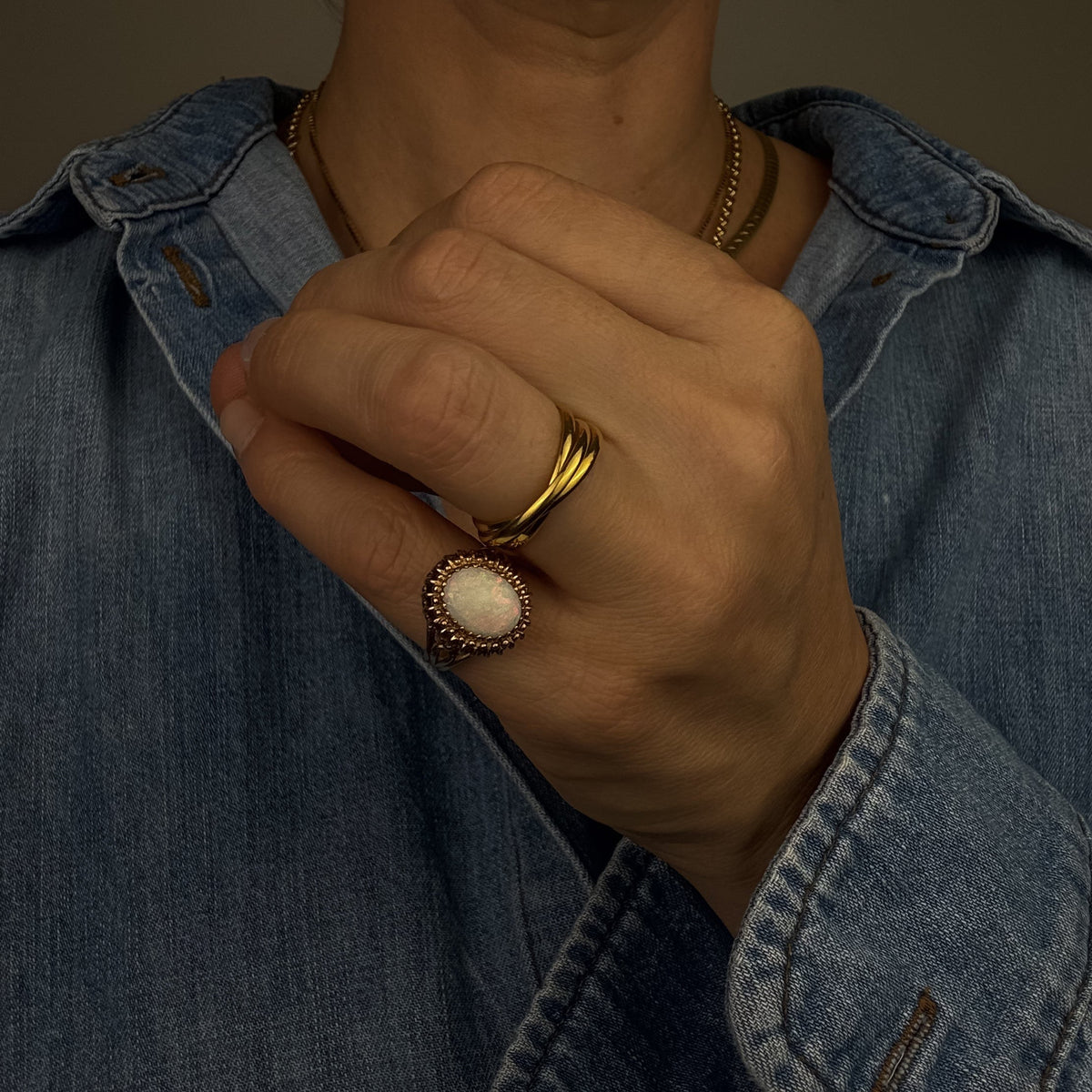 Solitaire Opal Ring