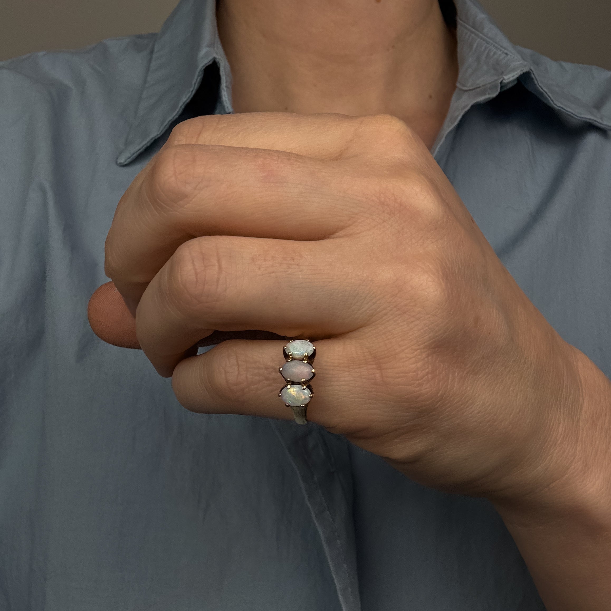 Opal Trilogy Ring