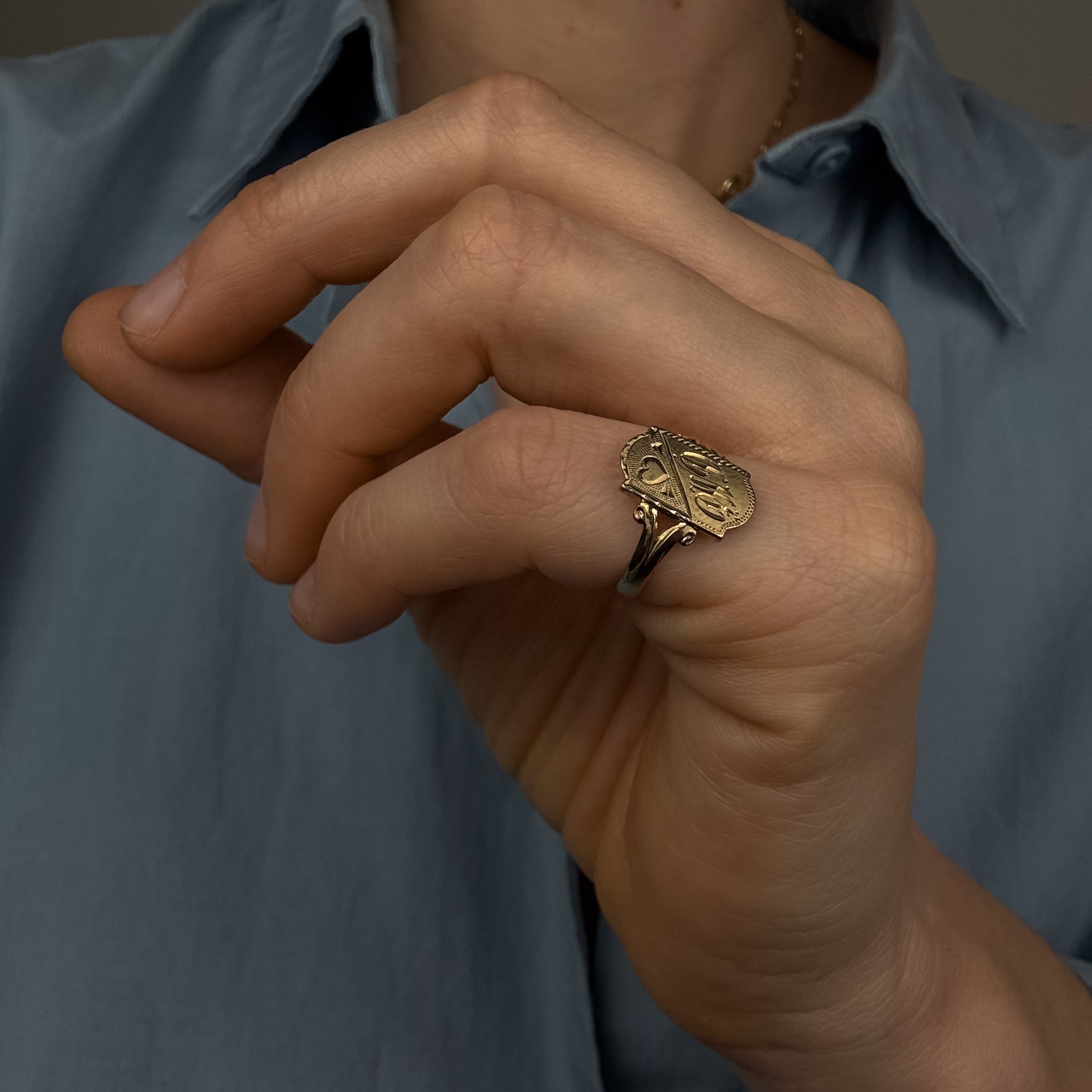 Antique 'PWD' Signet Ring