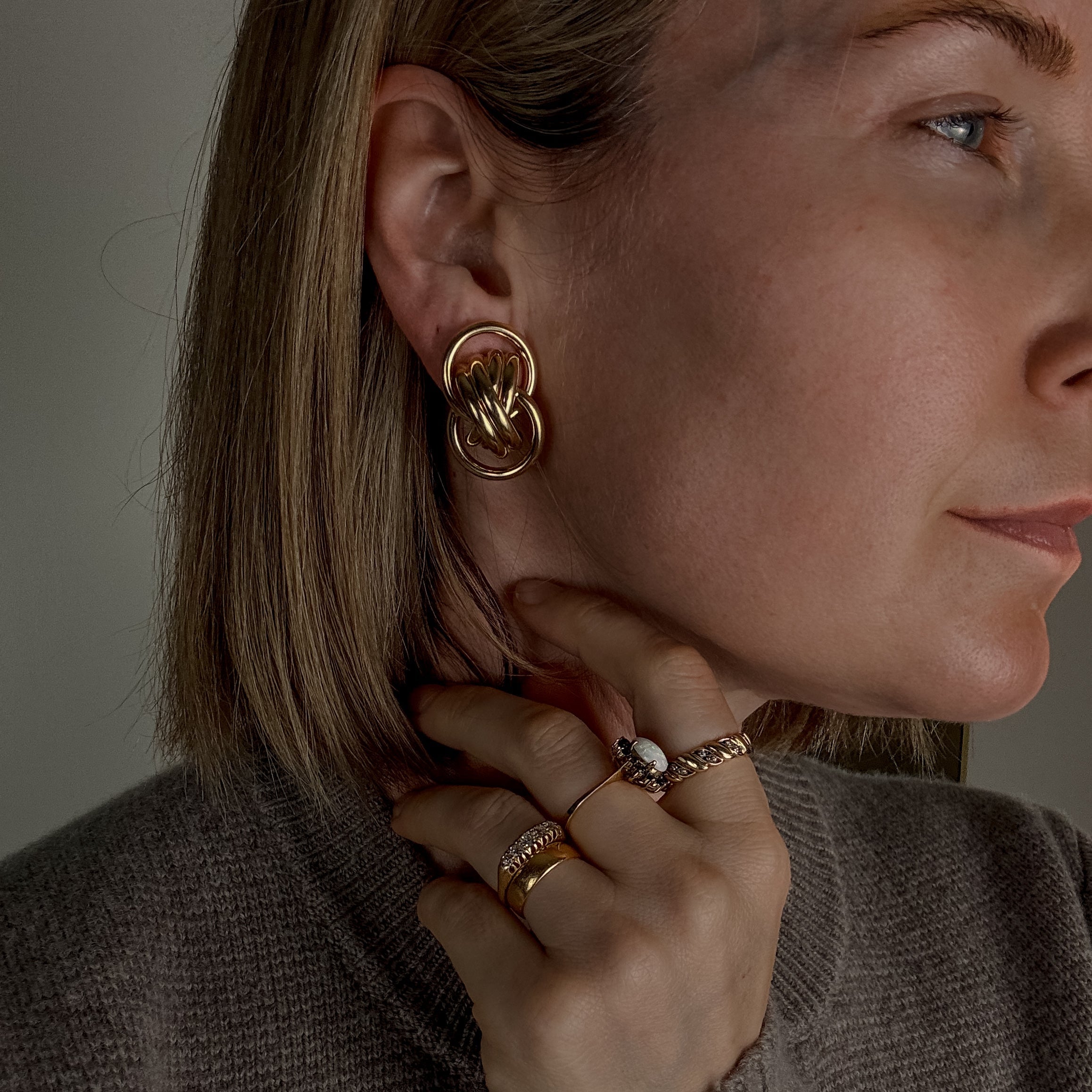 Retro Double Knot Earrings