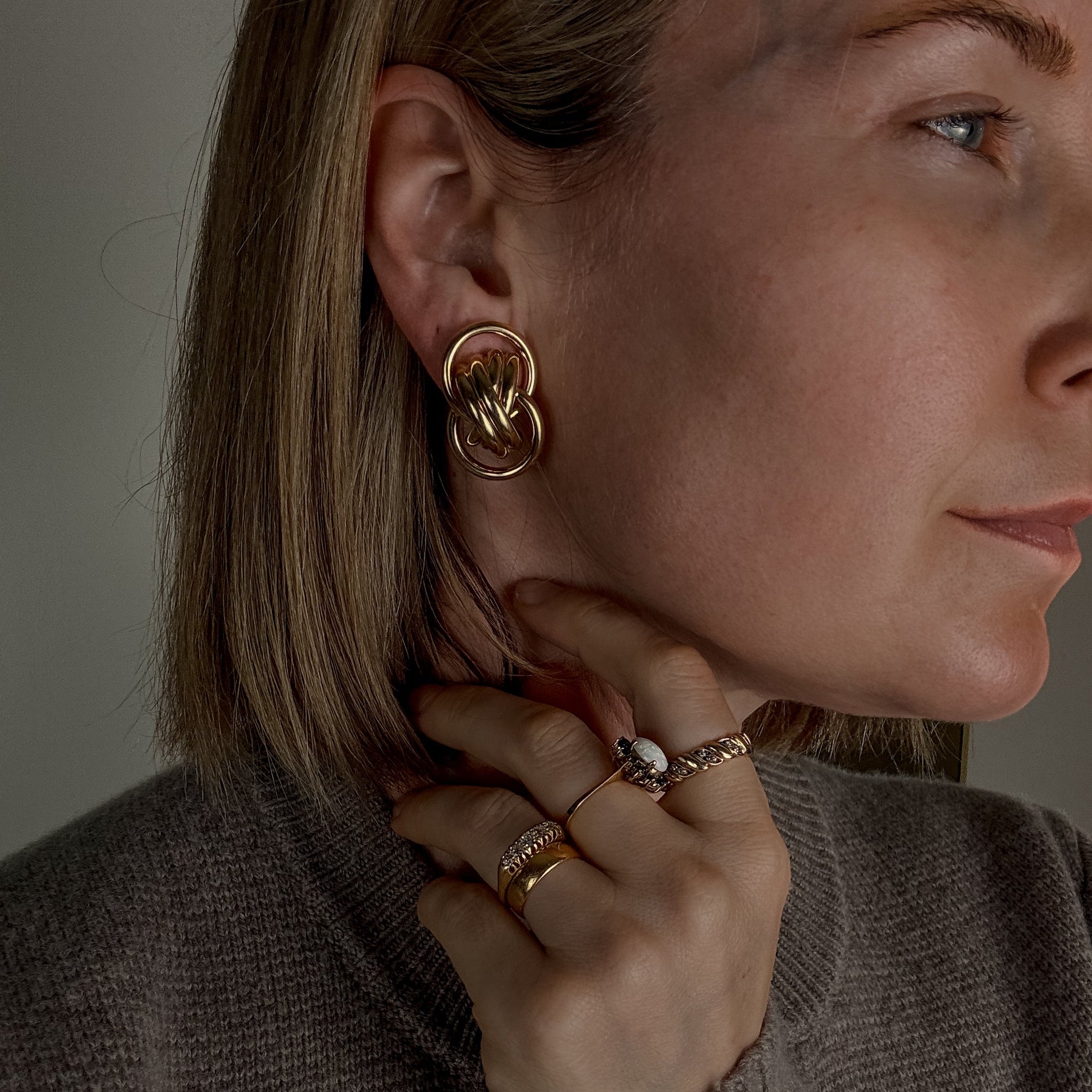 Retro Double Knot Earrings