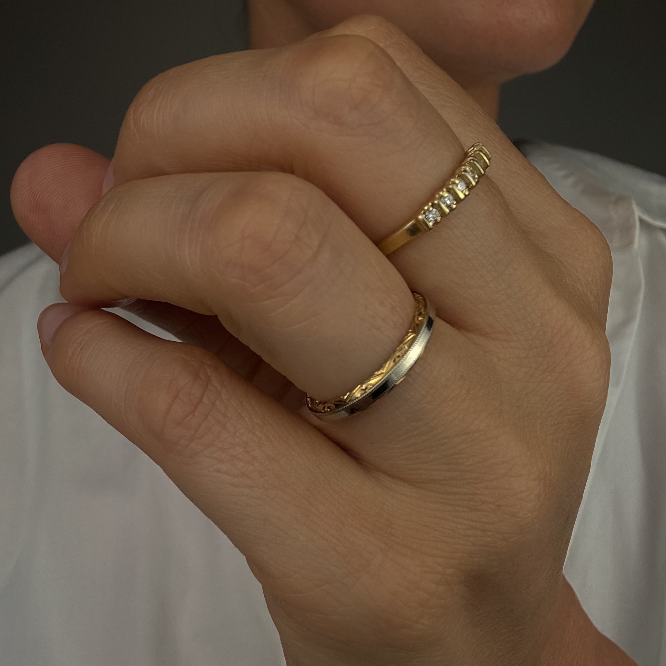 2.9mm Engraved Two-Tone Band