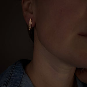 Vintage Gold Marquise Earrings