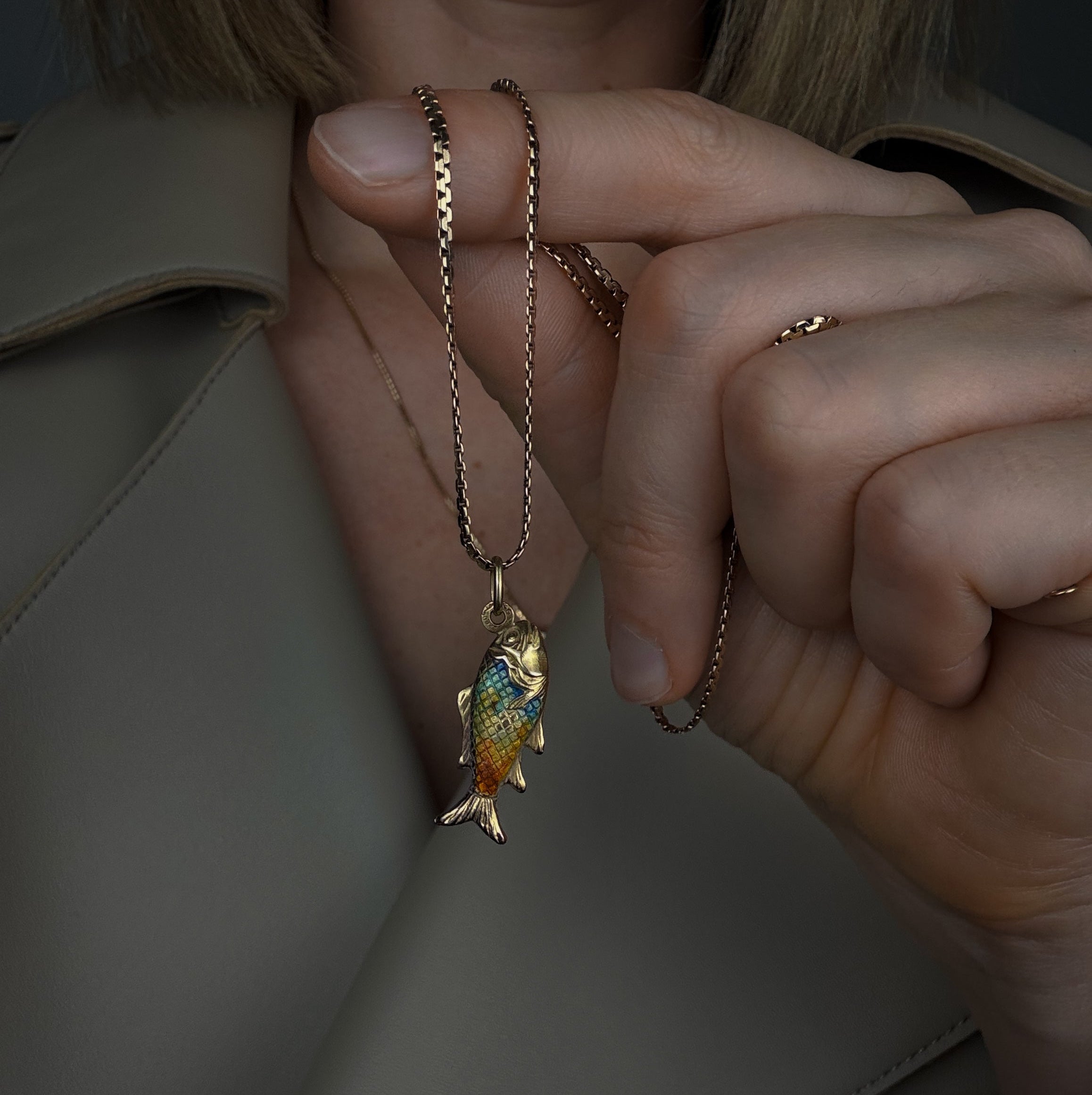 Enamel Fish Pendant