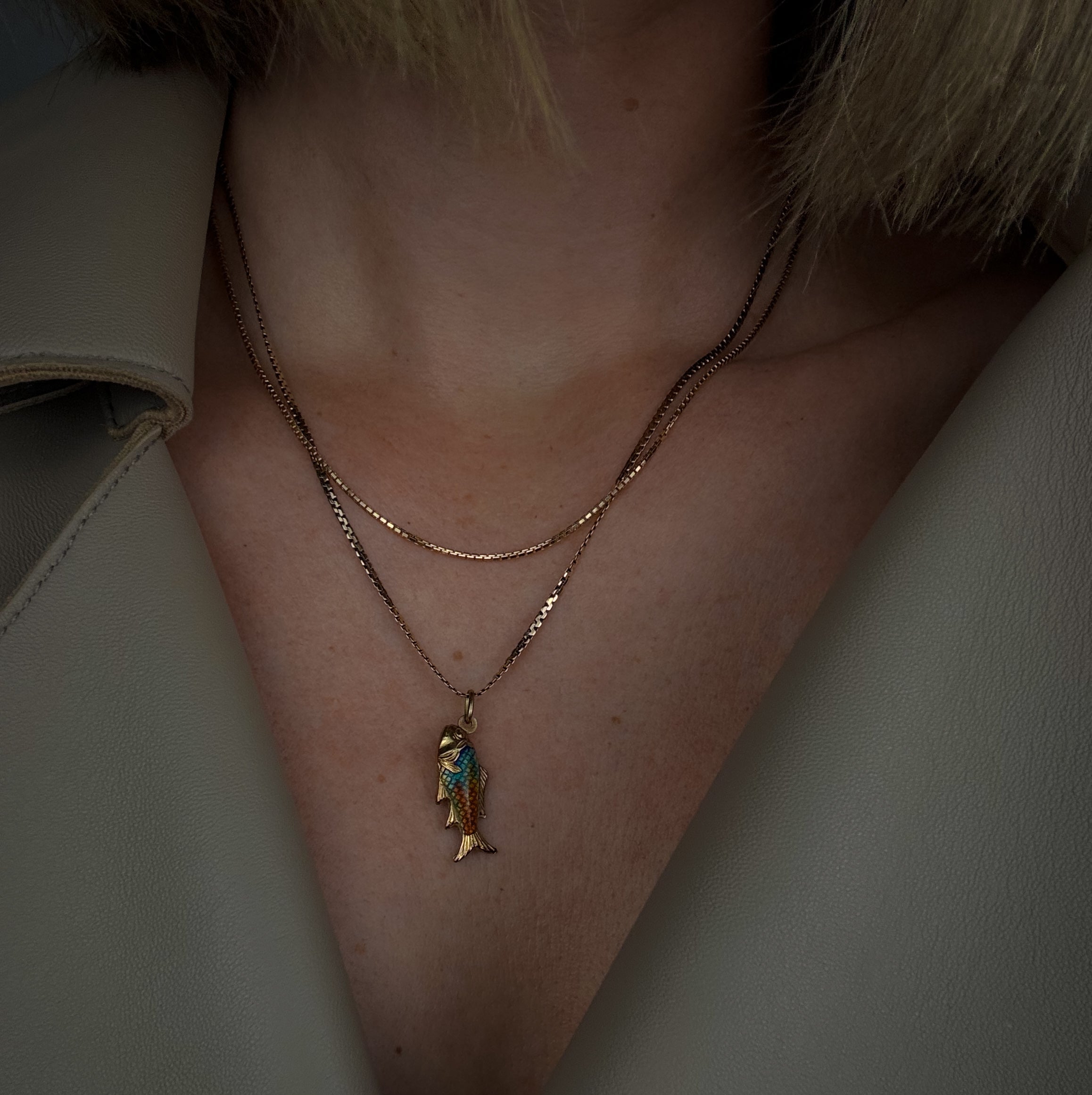 Enamel Fish Pendant