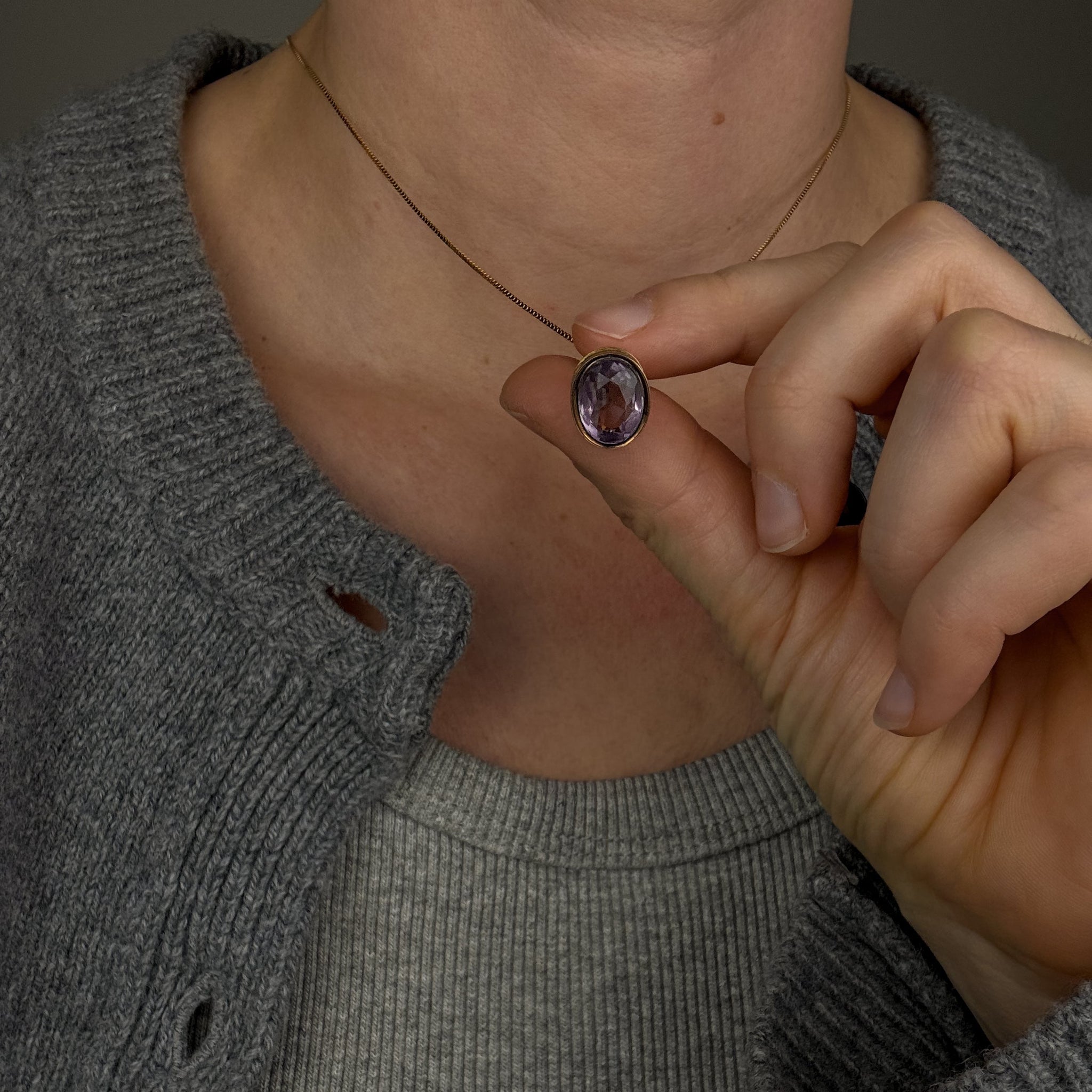 Antique Amethyst Watch Fob