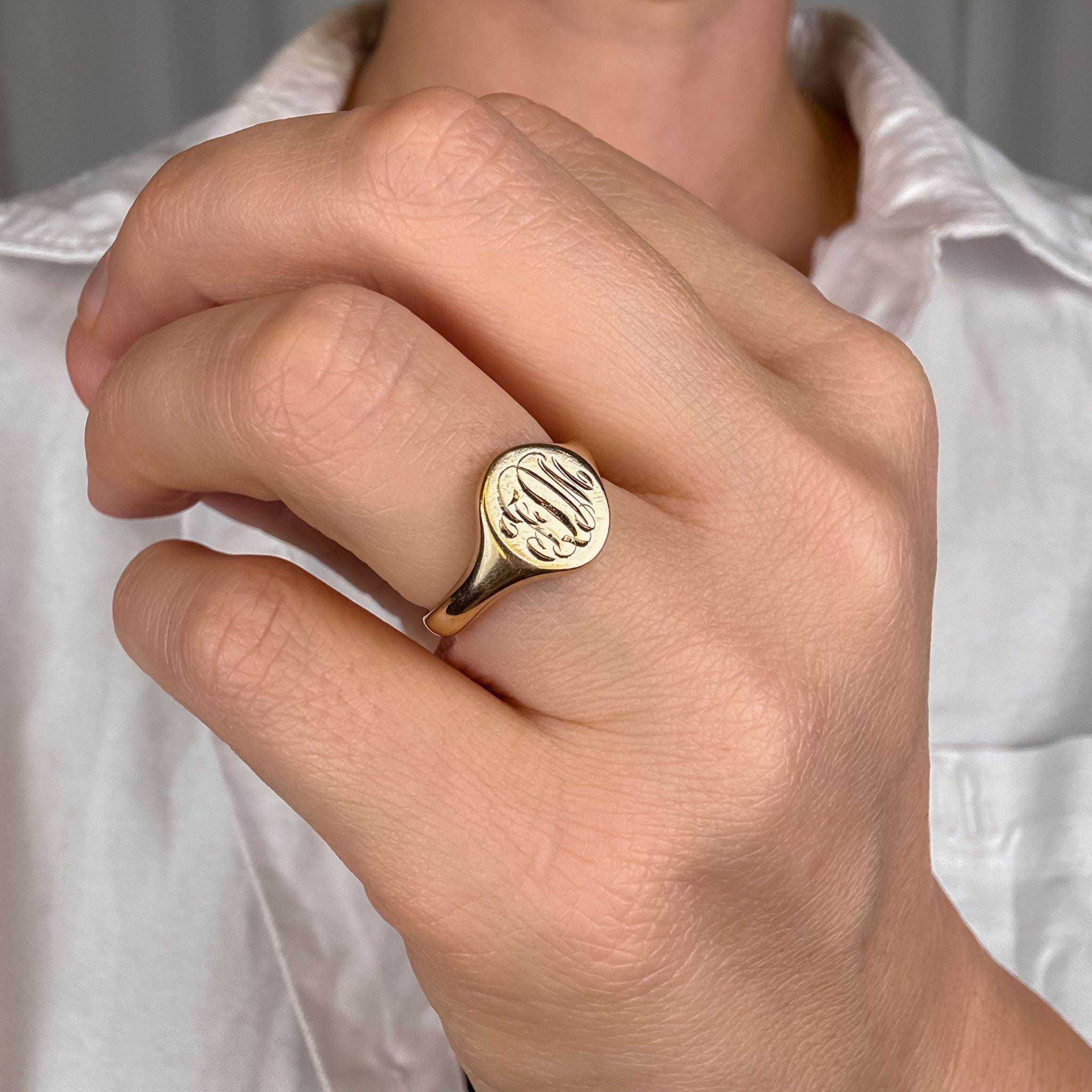 'FM' Signet Ring