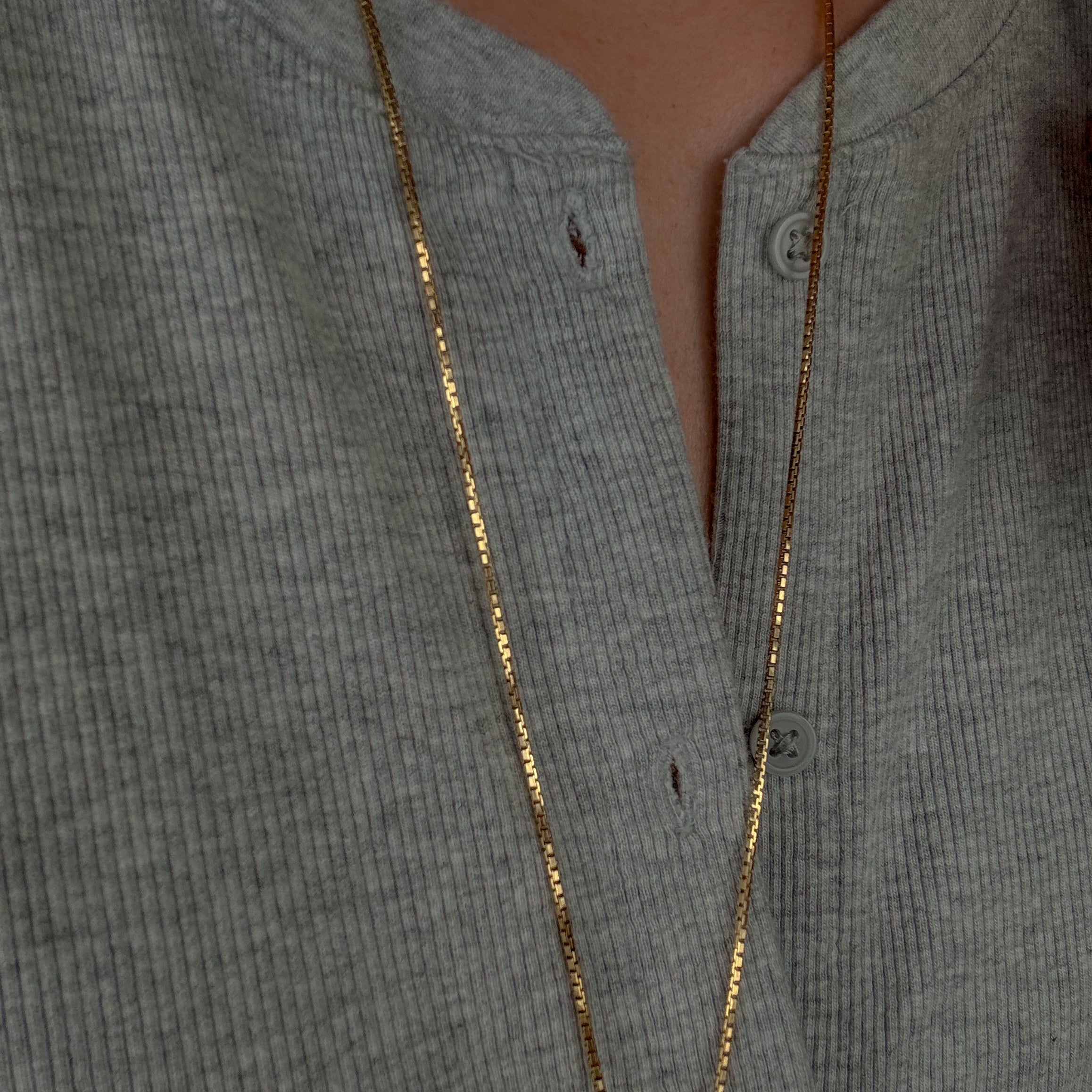 28" Sparkling Box Chain Necklace
