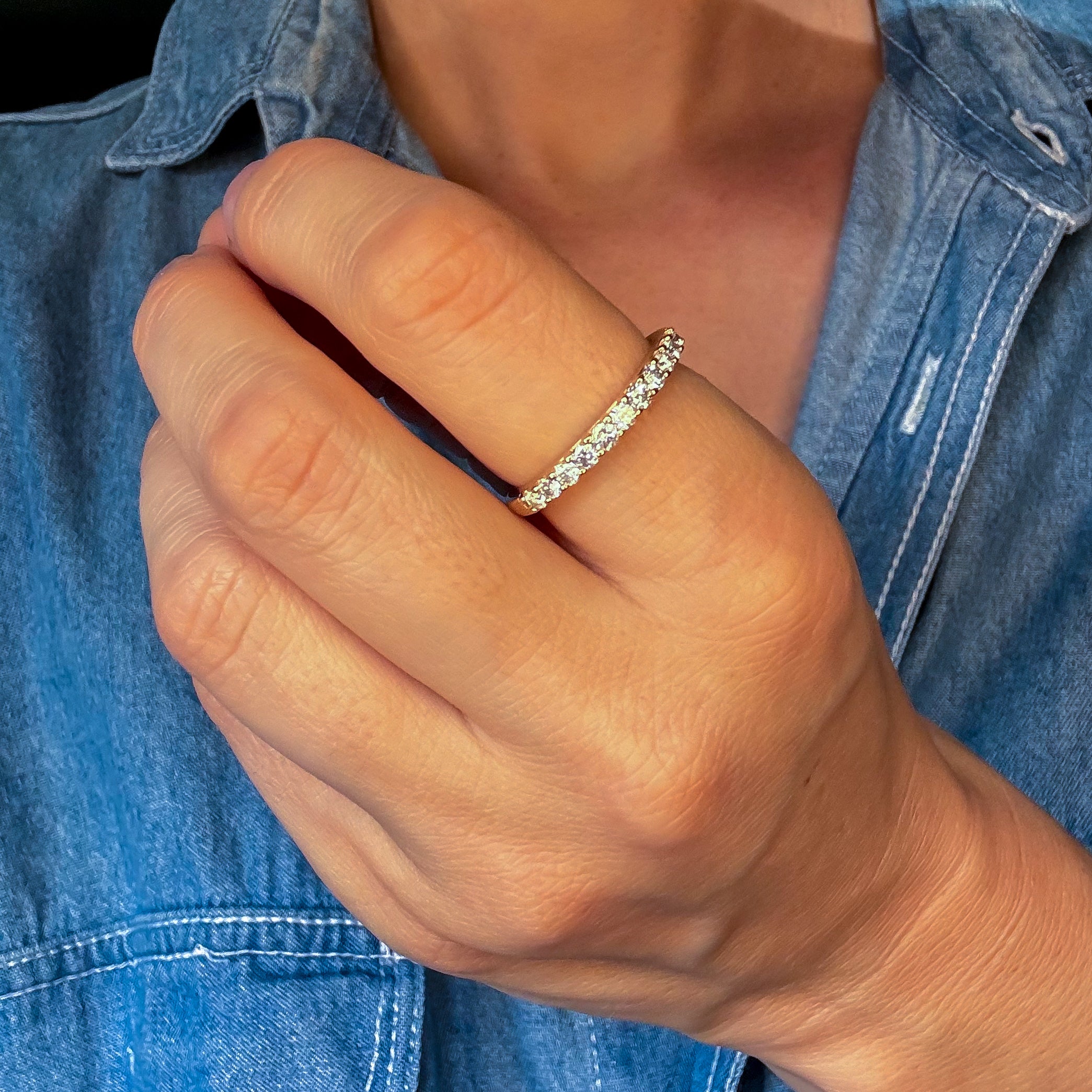 Half Eternity Diamond Band