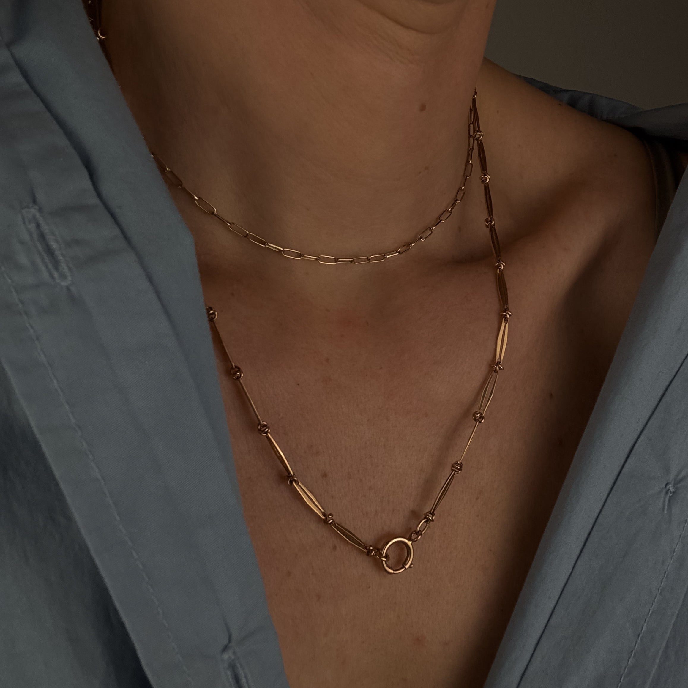 21" Navette Link Necklace