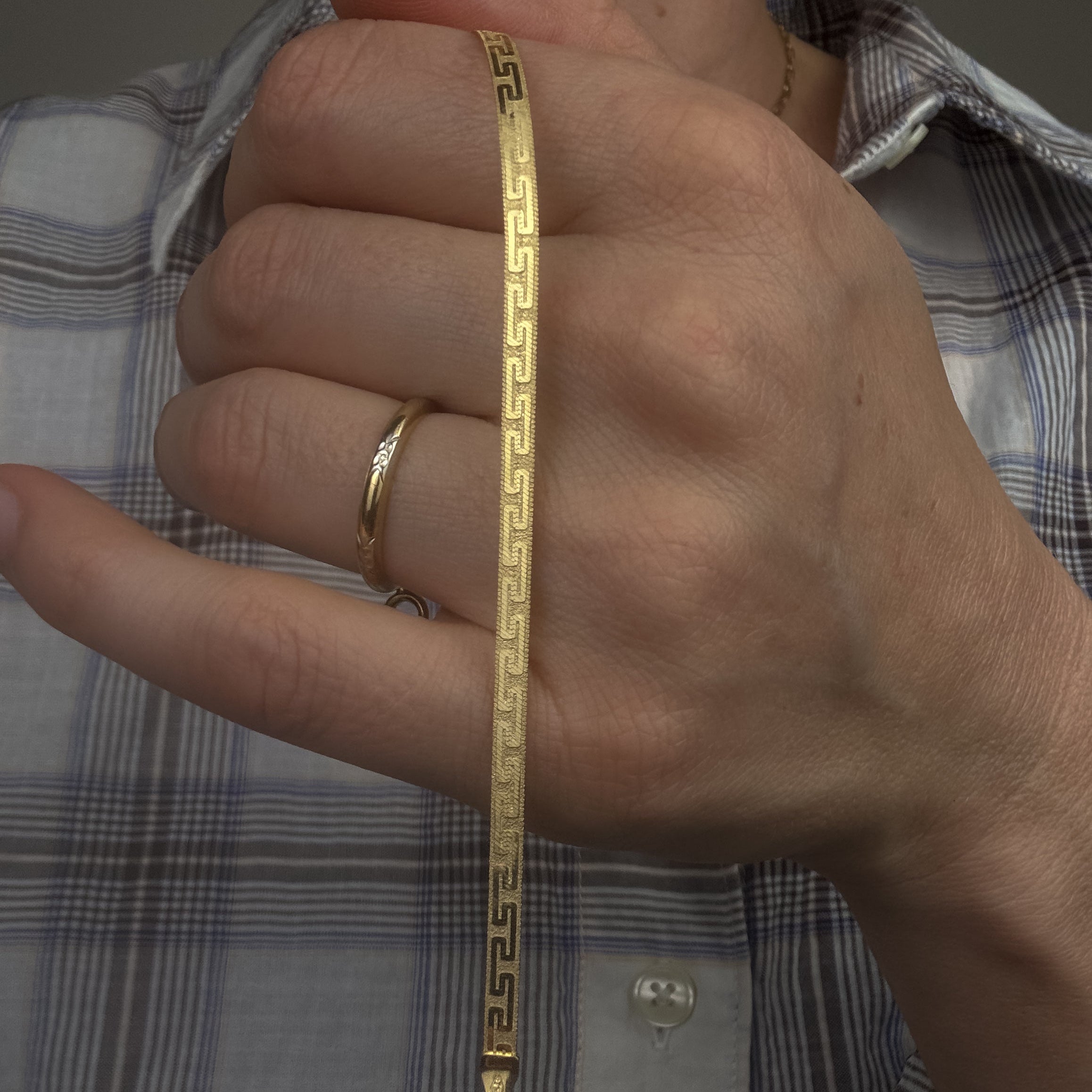 7.25" Greek Key Bracelet