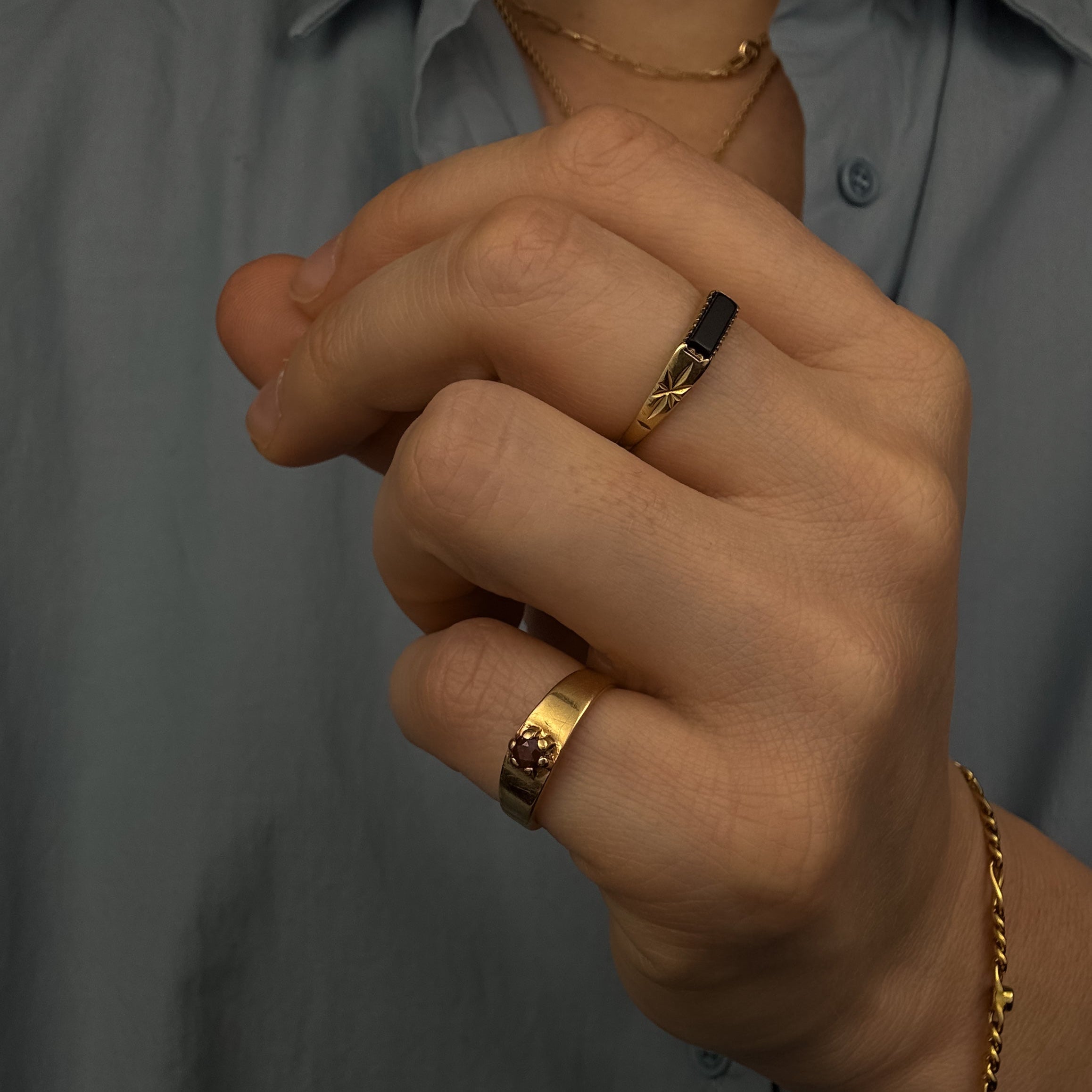 Onyx Bar Ring