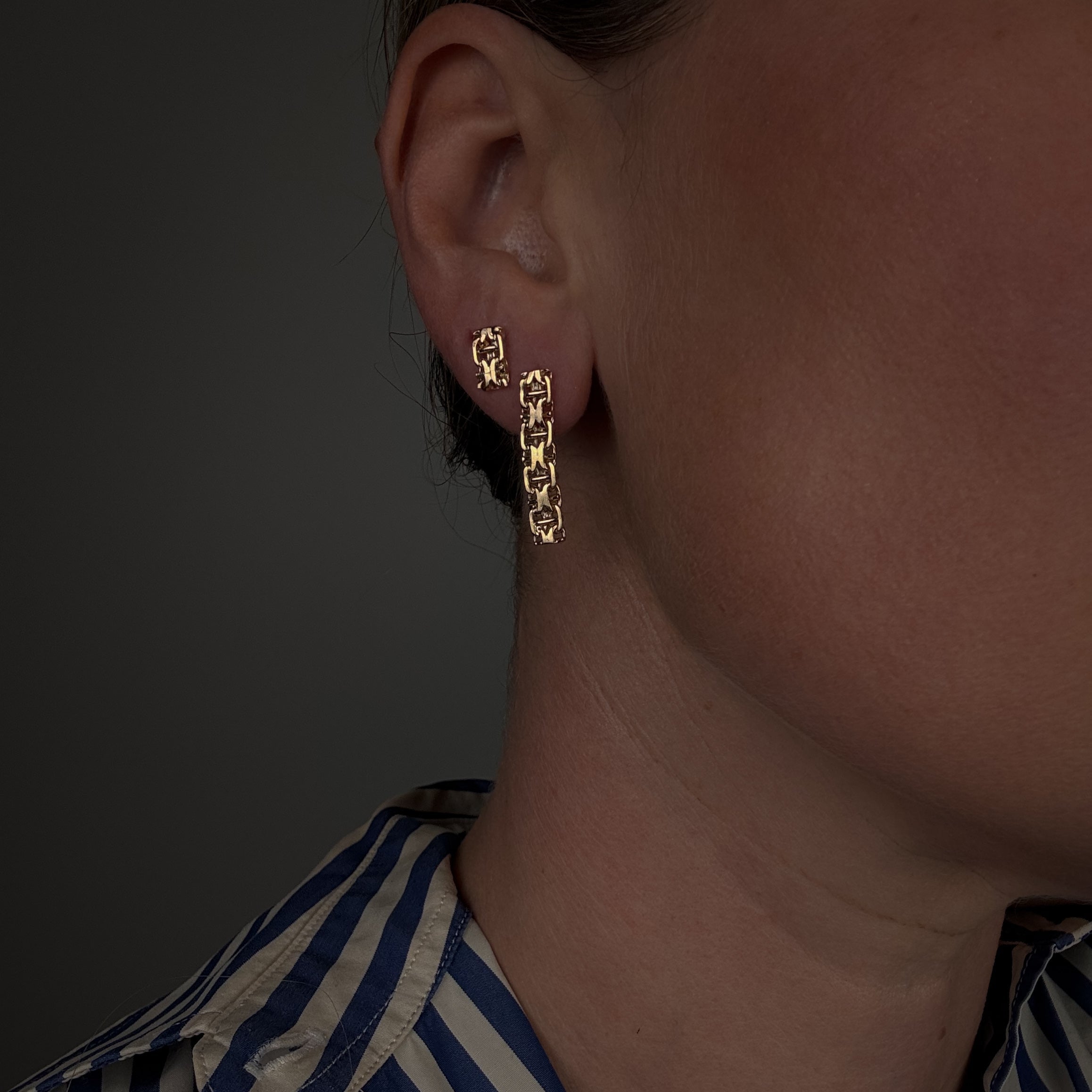 9mm Intricate Link Studs