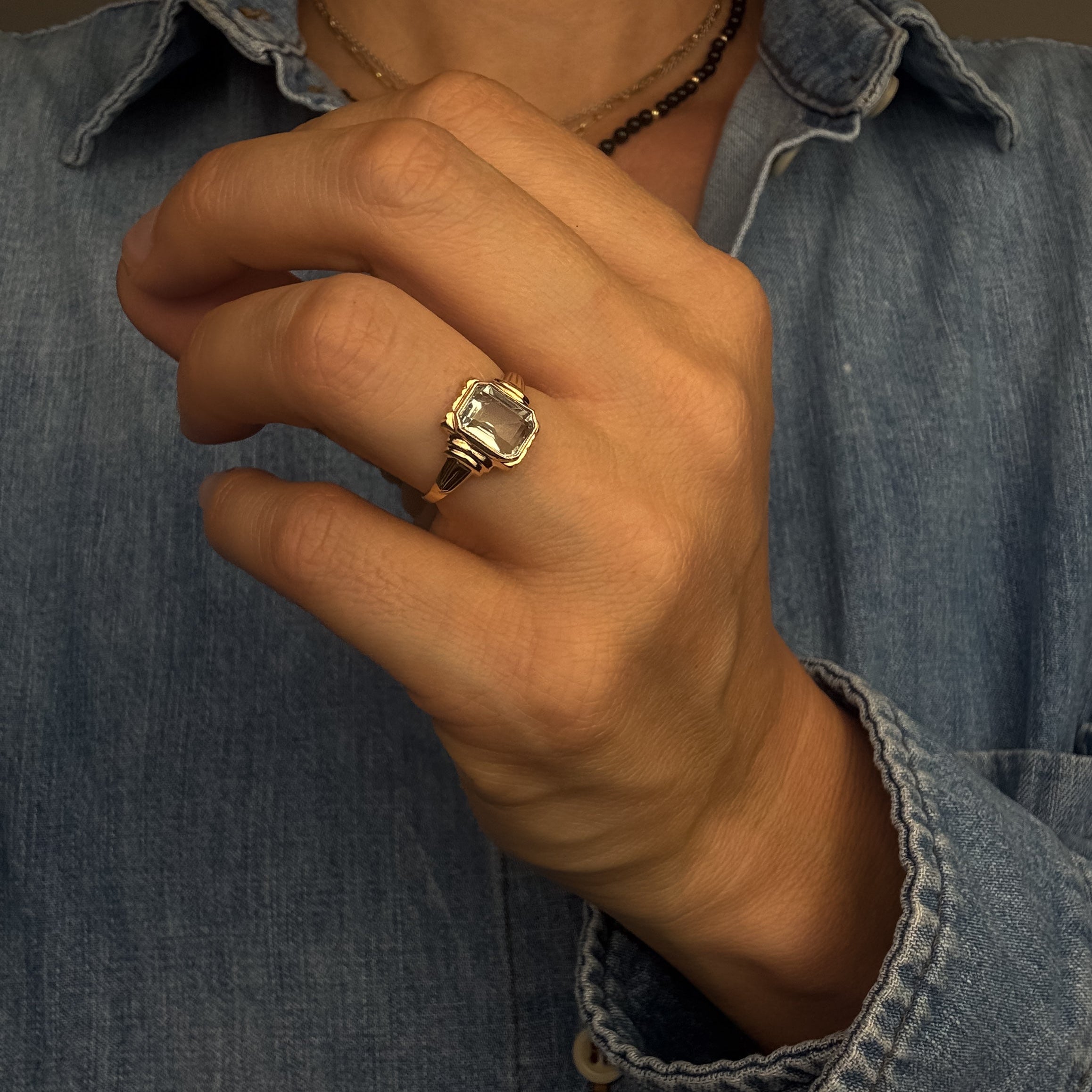 Green Amethyst Ring