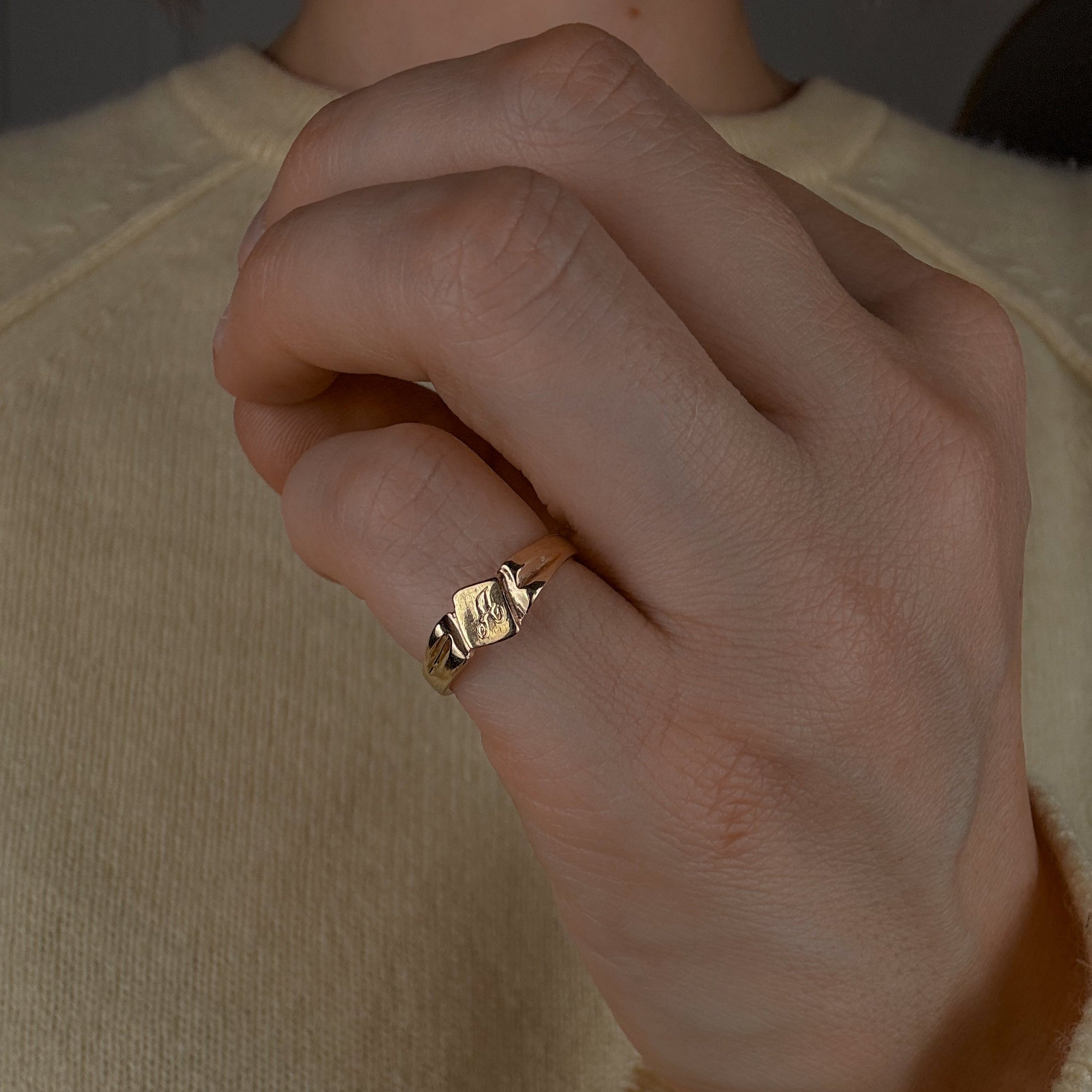 'A' Signet Ring