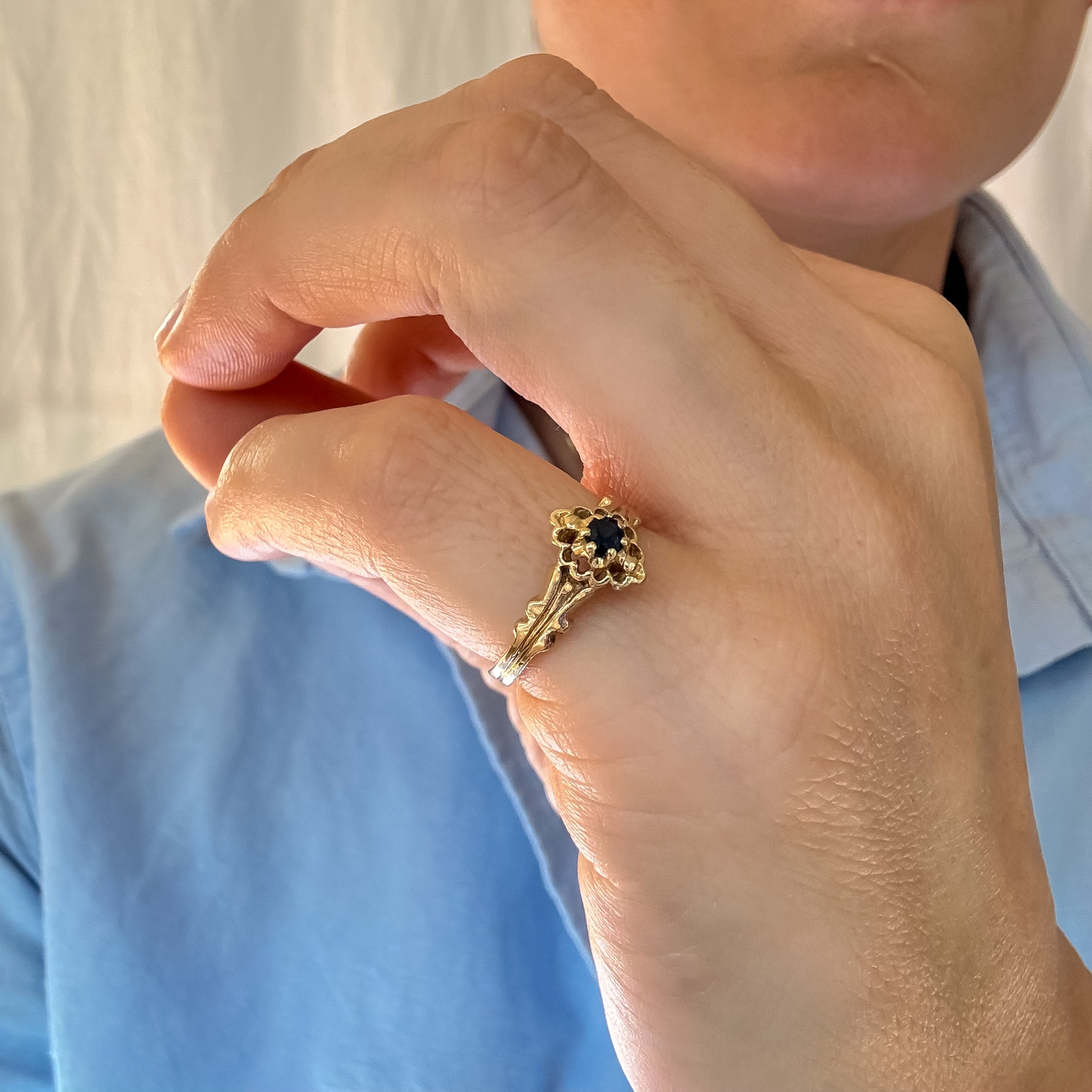 Sapphire Pinky Ring