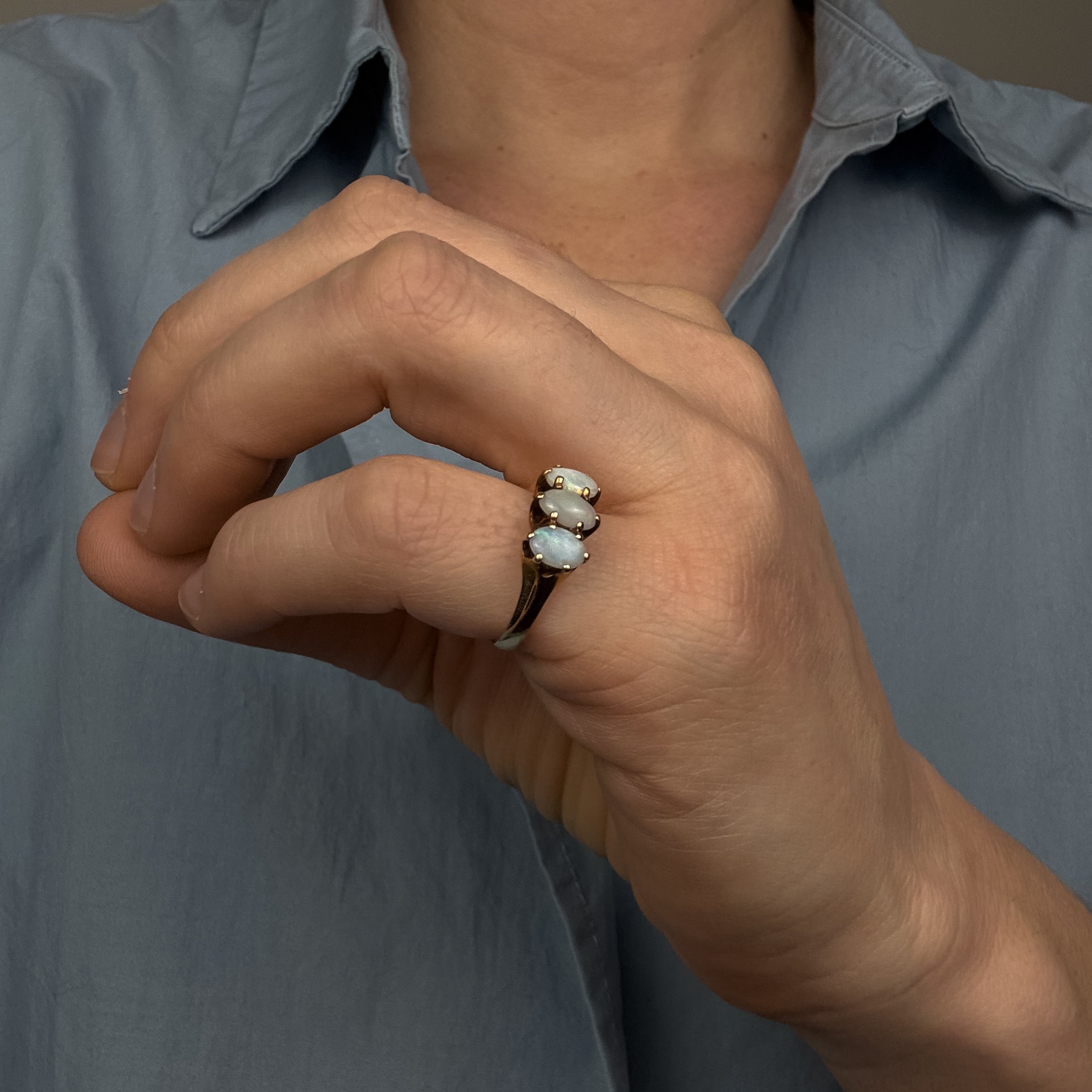 Opal Trilogy Ring