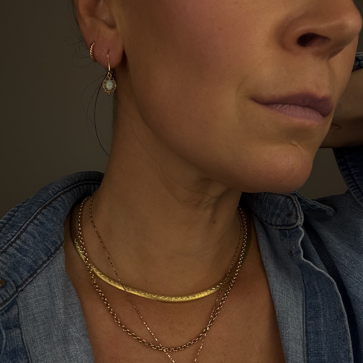 Romantic Opal Drop Hoops