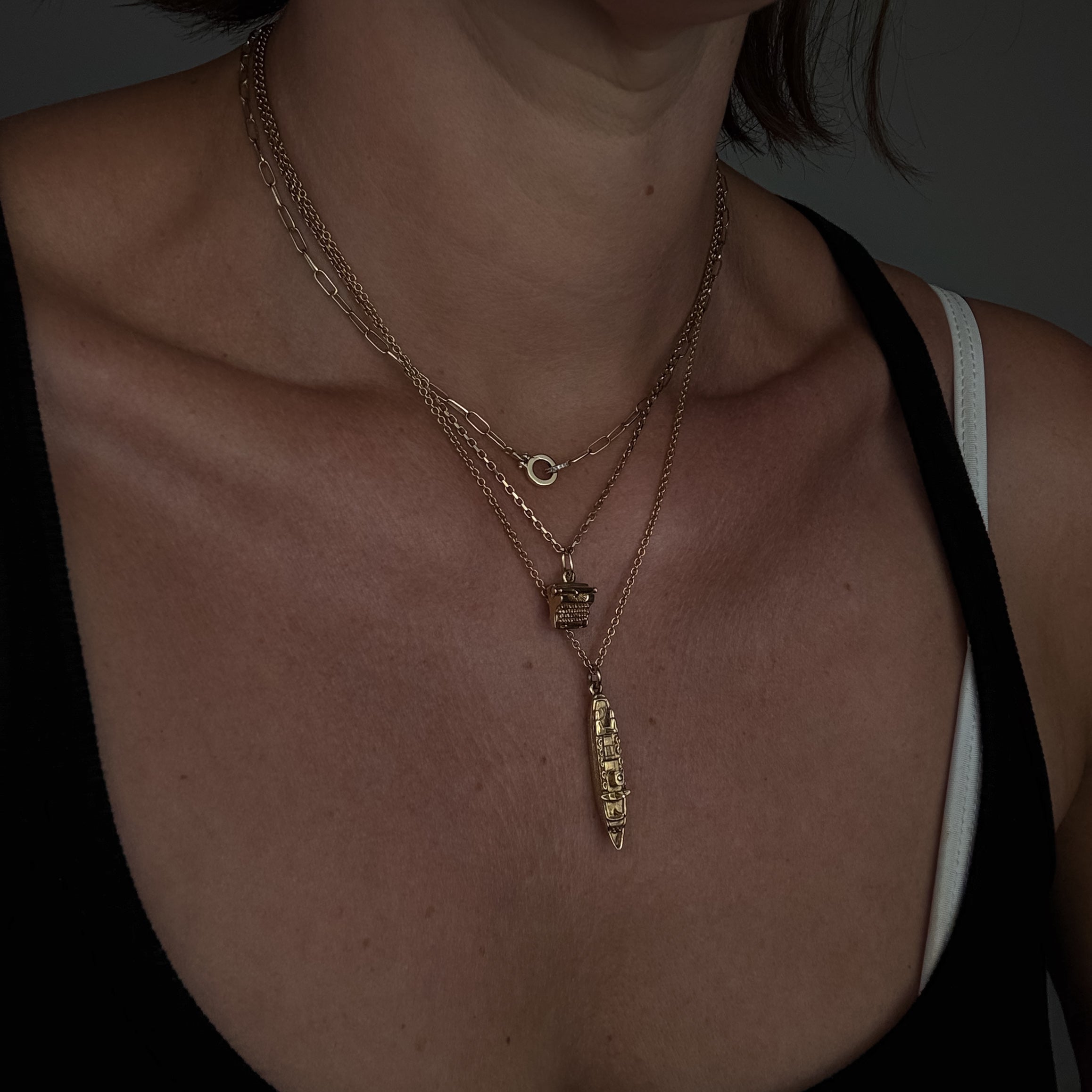 S.S. Ithaca Ocean Liner Charm