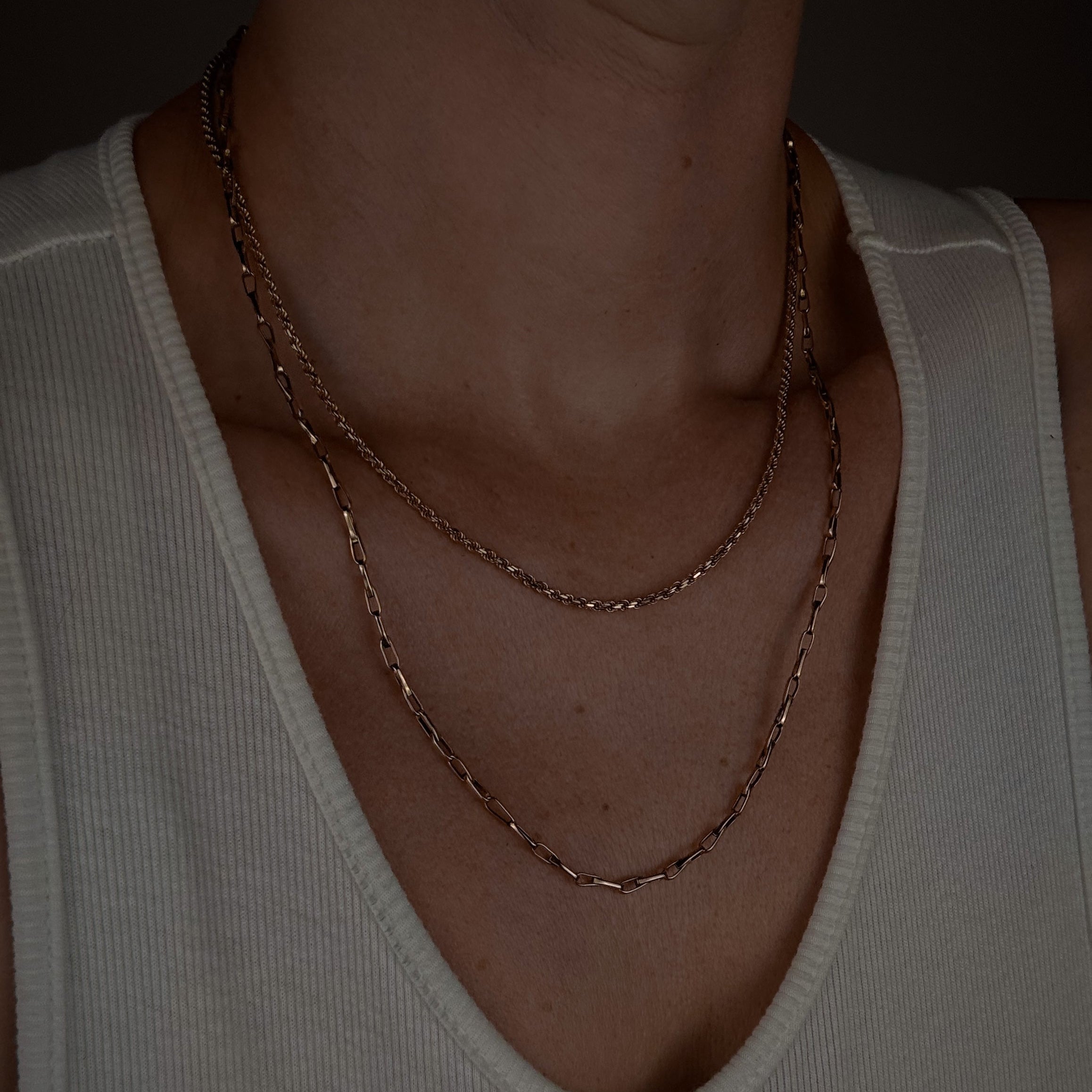 18" Solid Rope Chain Necklace
