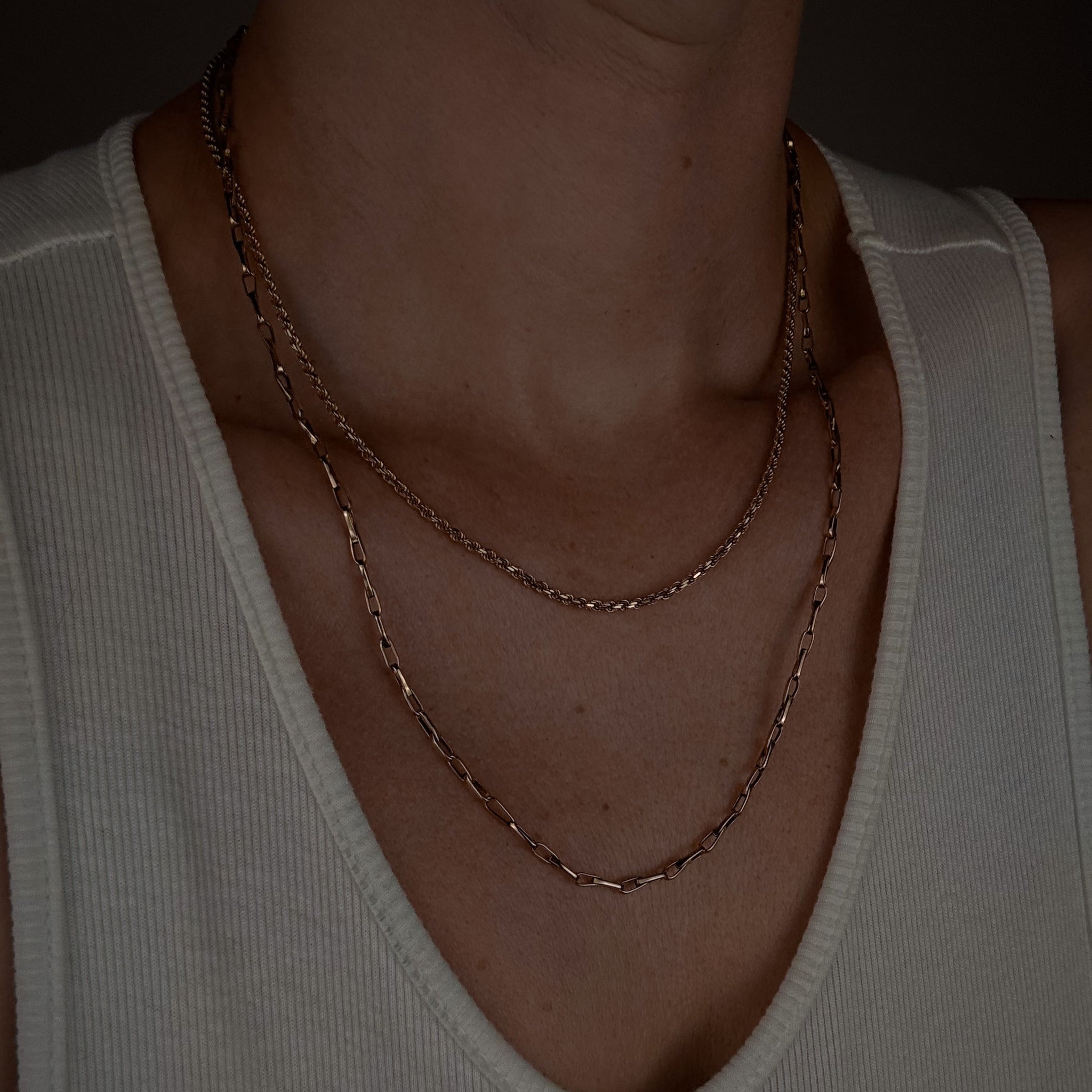 18" Solid Rope Chain Necklace