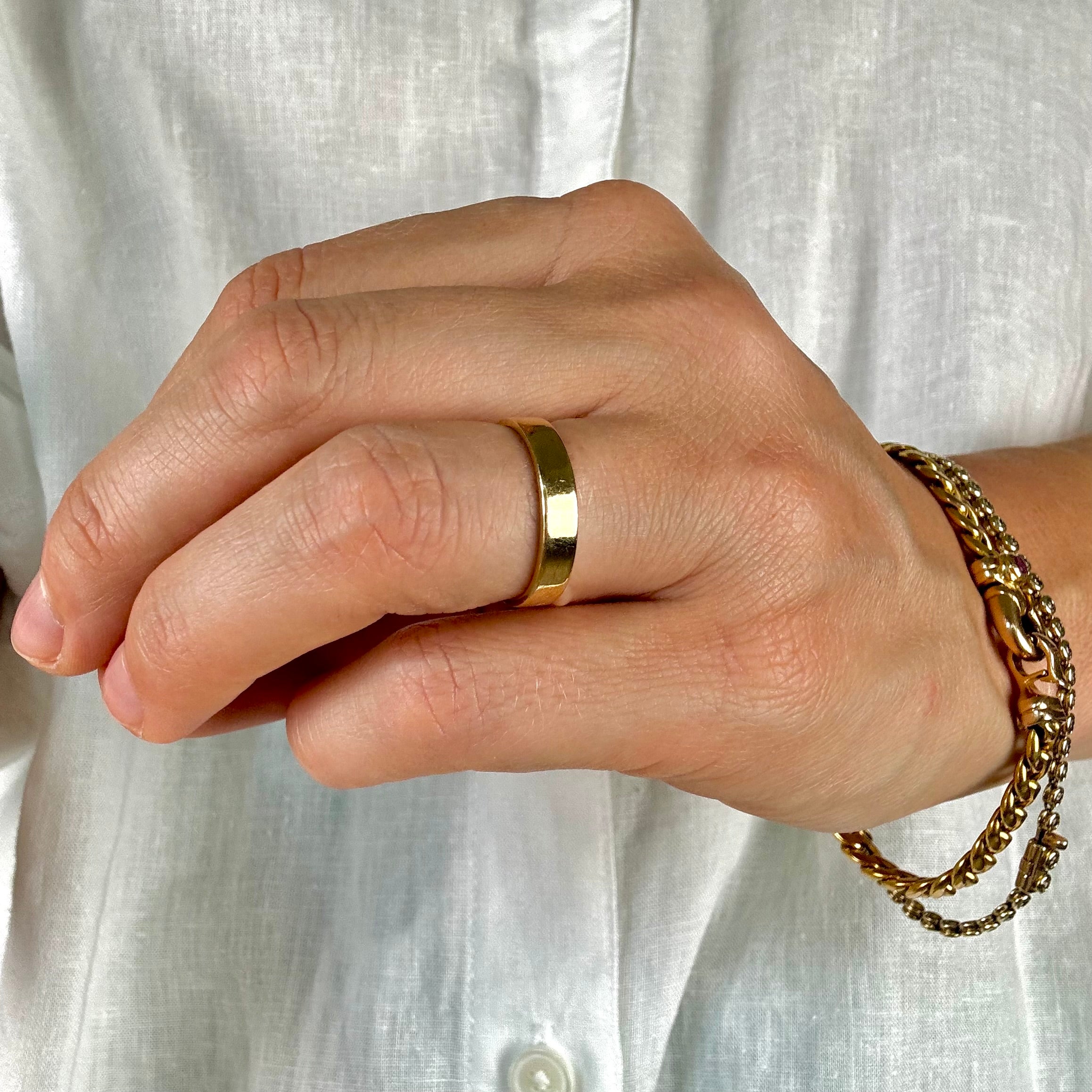vintage 3.7 mm Gold Band