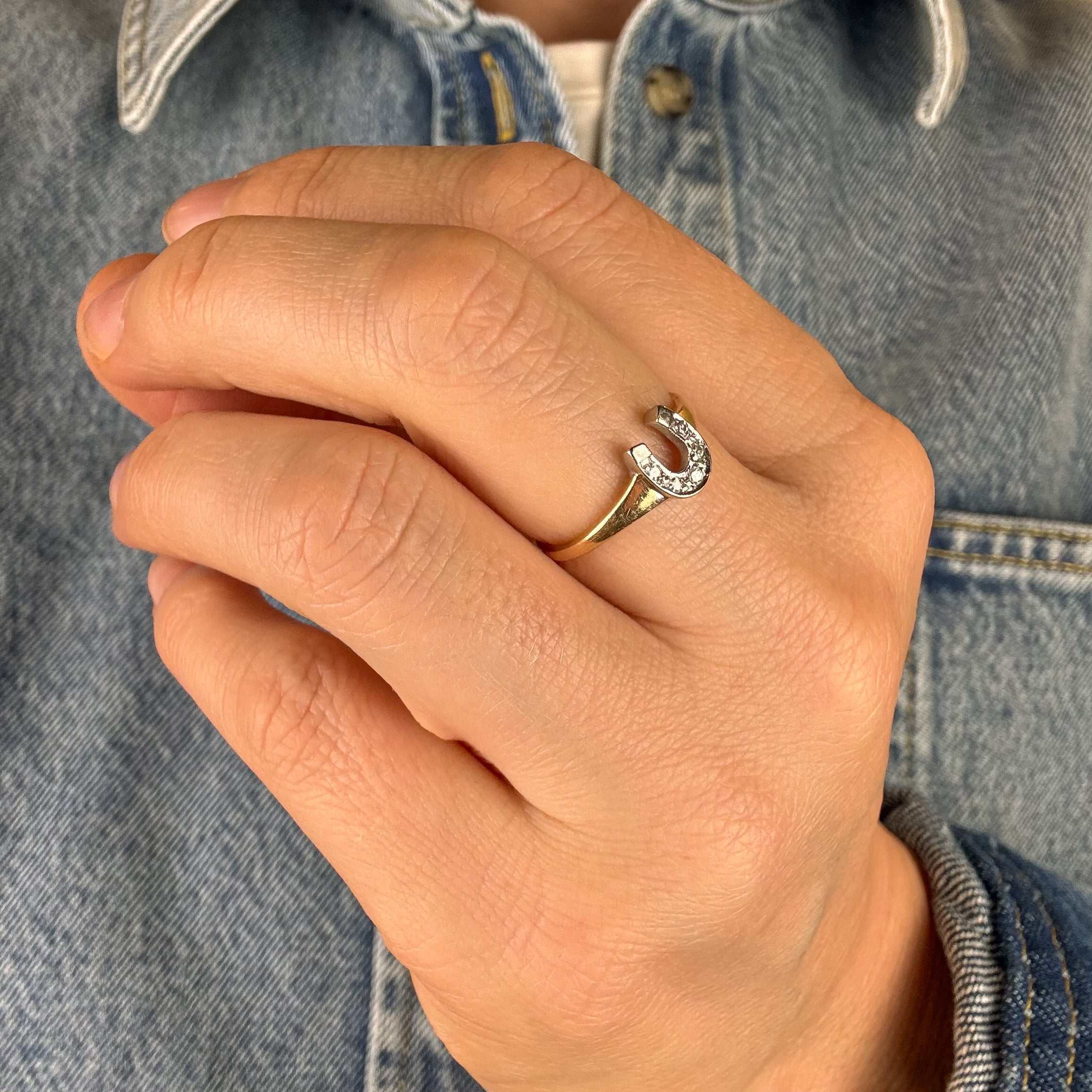 Diamond Horseshoe Ring
