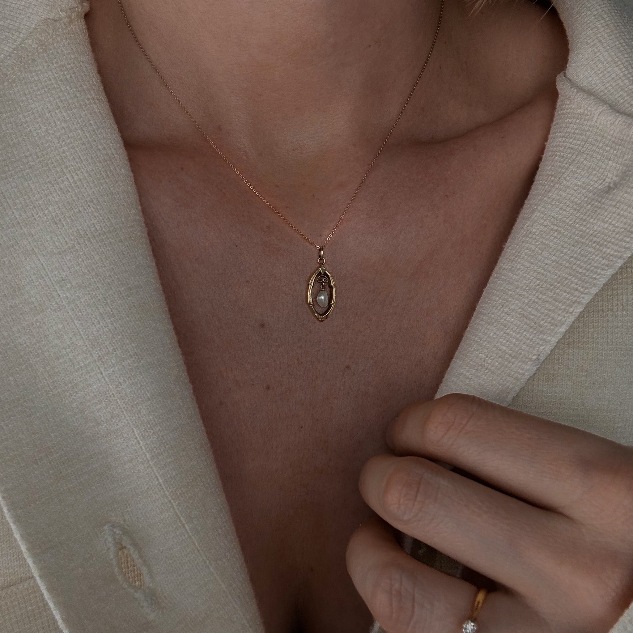 17" Pearl Drop Necklace