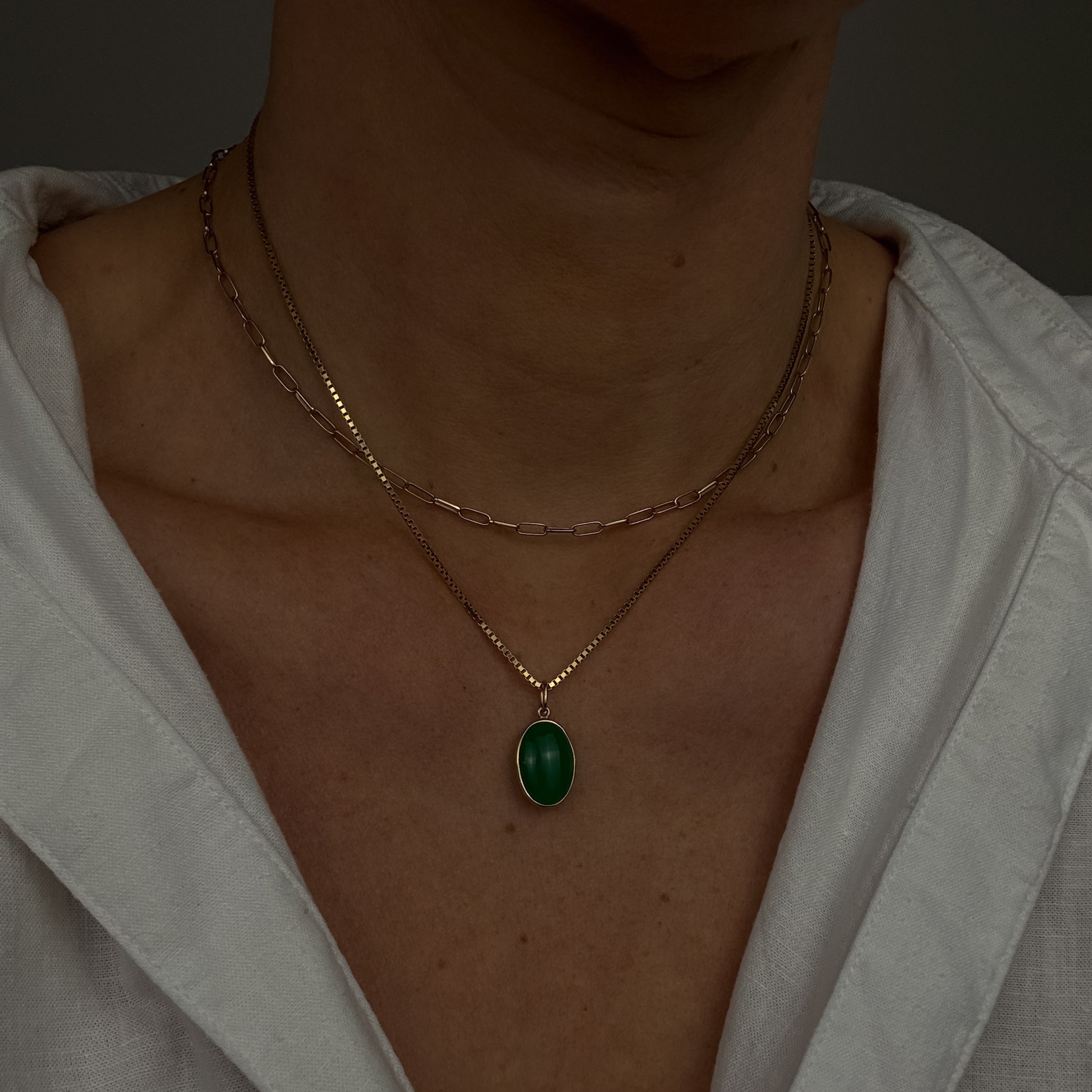 16.5" Box Link Necklace