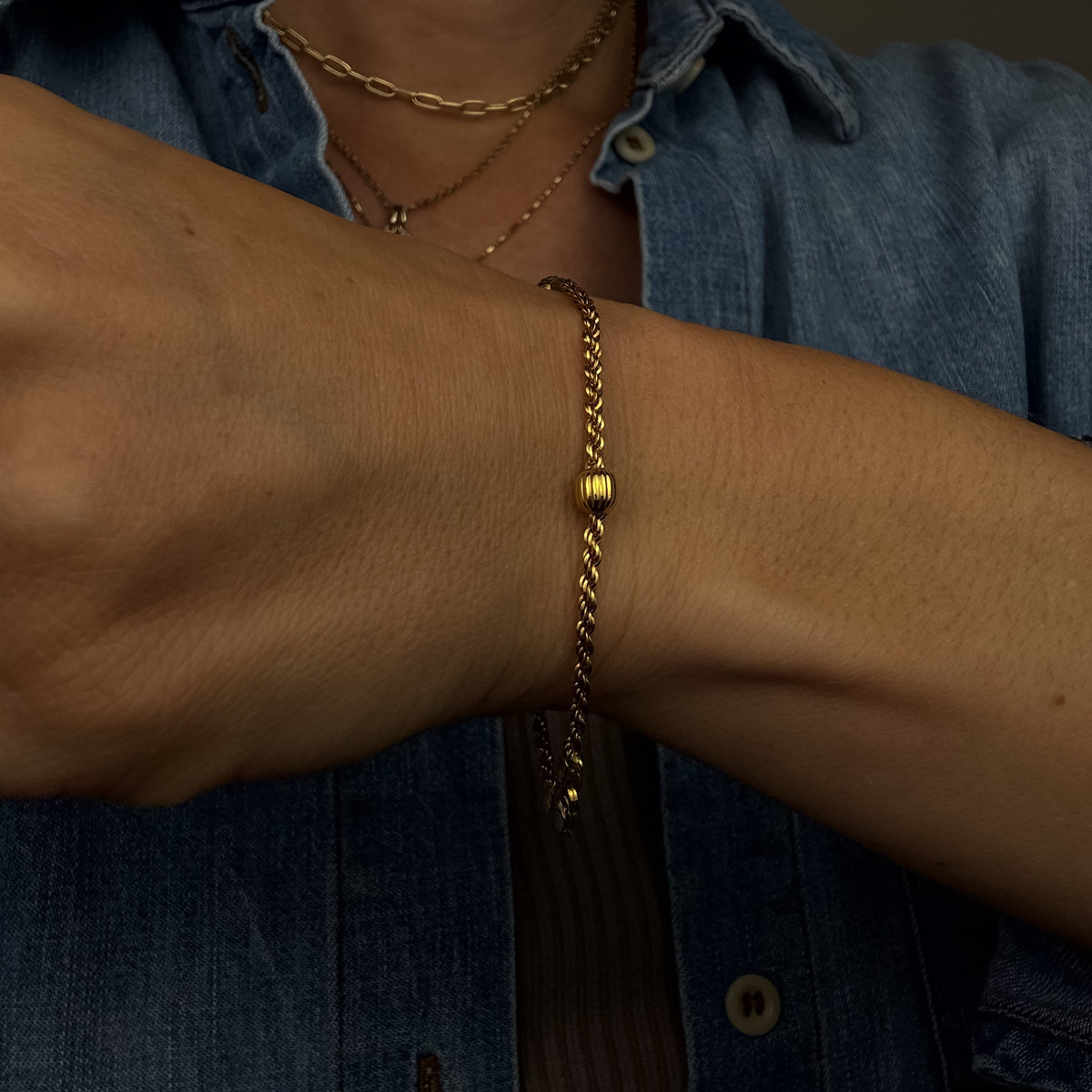 7" Rope Diamond Cut Bracelet