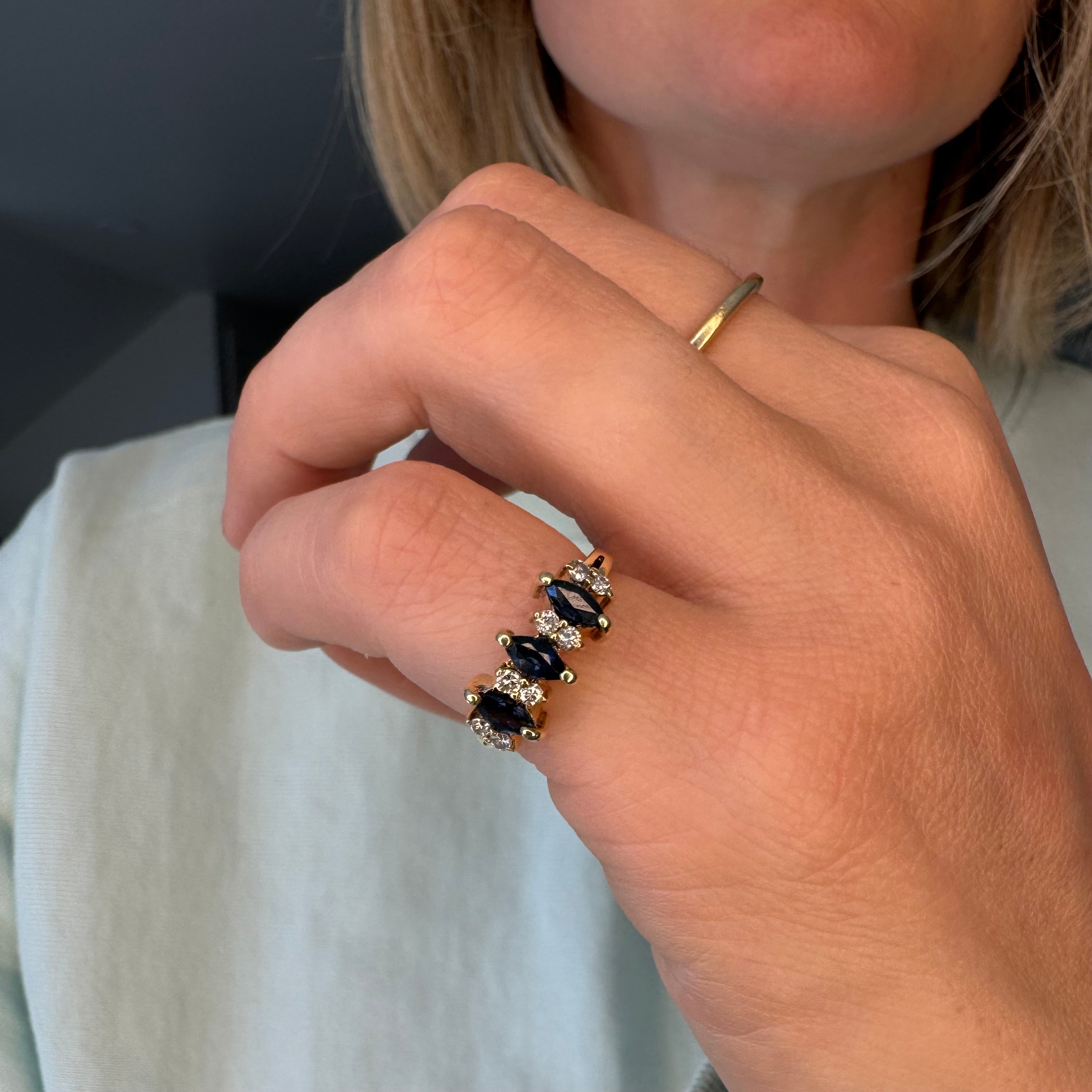Sapphire and Diamond Ring