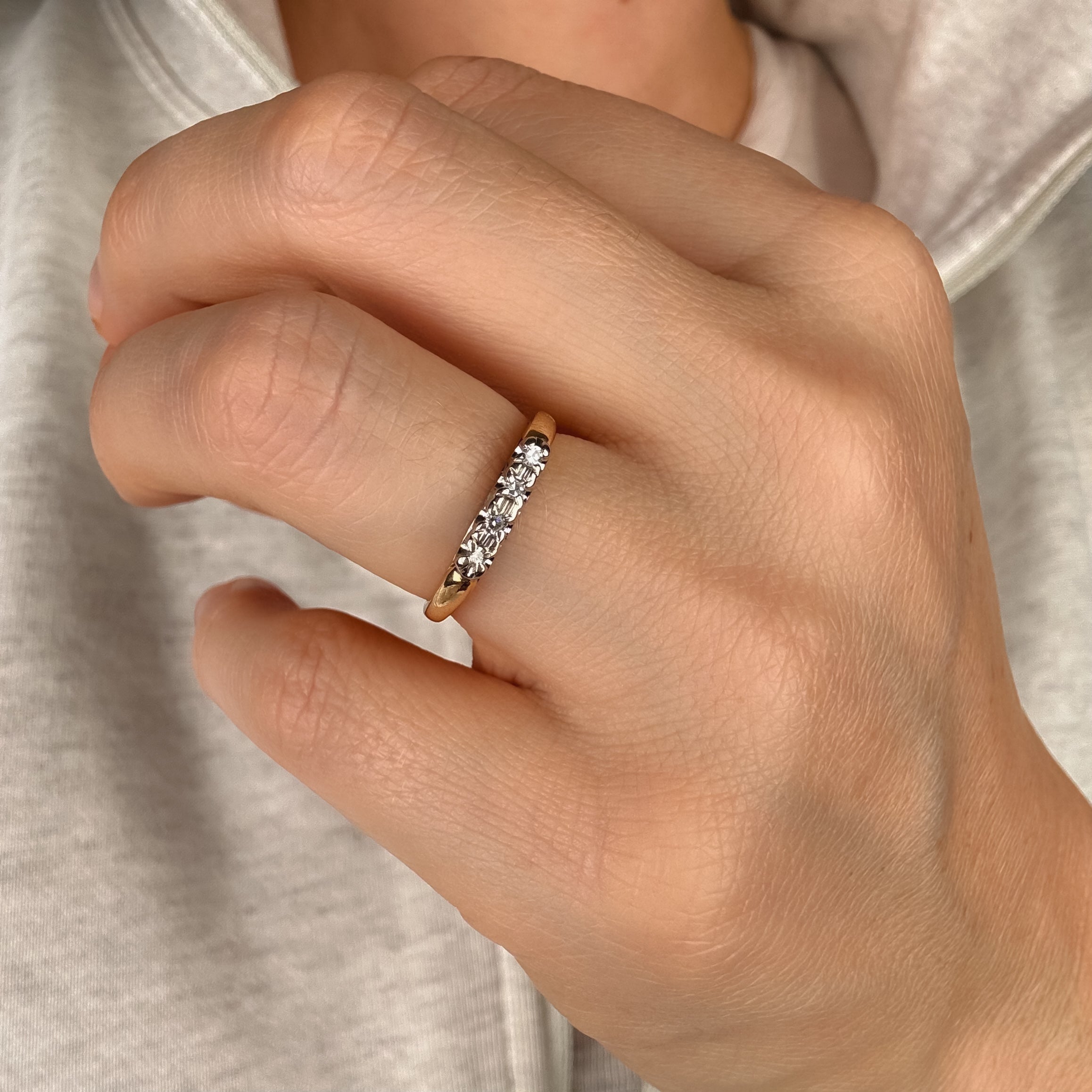 Vintage Mixed 7 Diamond Band