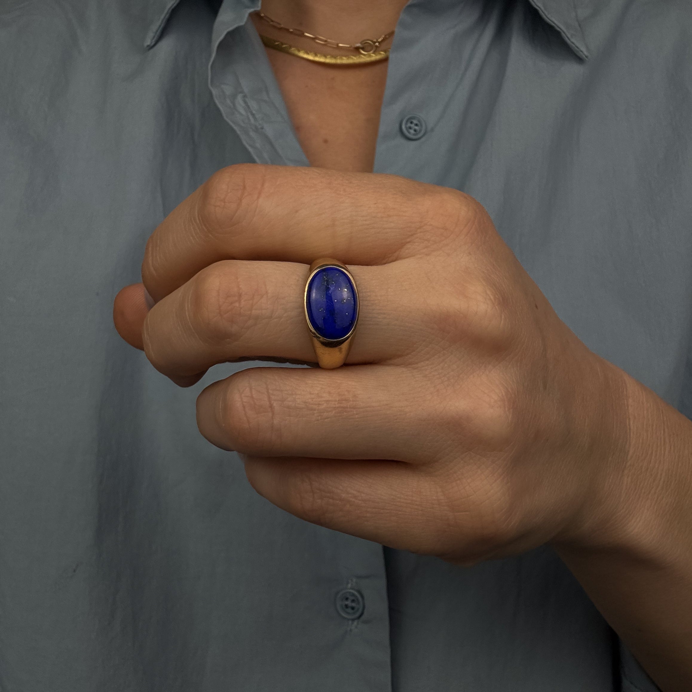 Lapis Signet Ring