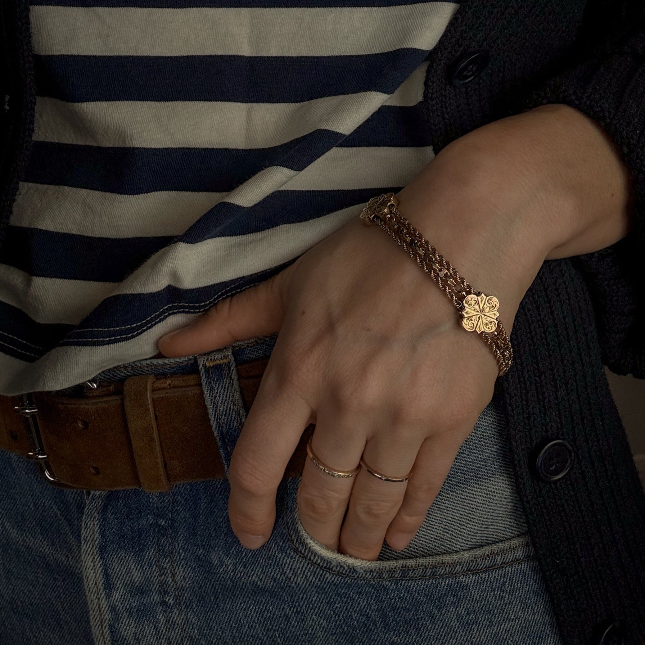 8" Antique Multi-Chain Gold Bracelet