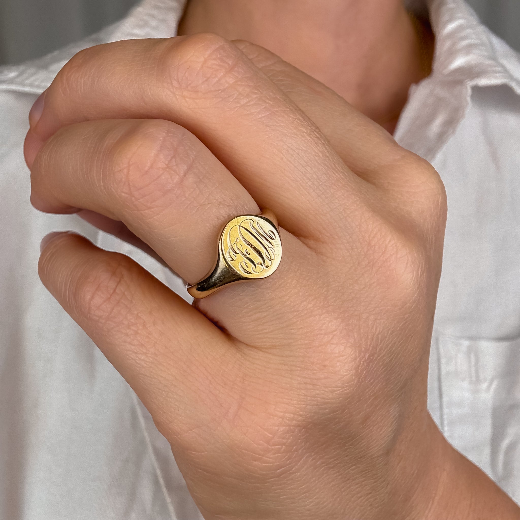 'FM' Signet Ring