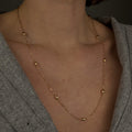 Cable Link Necklace with Ball Details