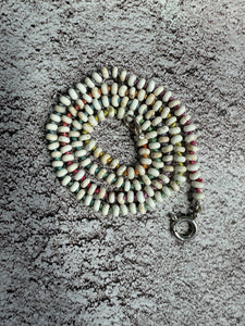 Howlite and Rainbow Silk Necklace