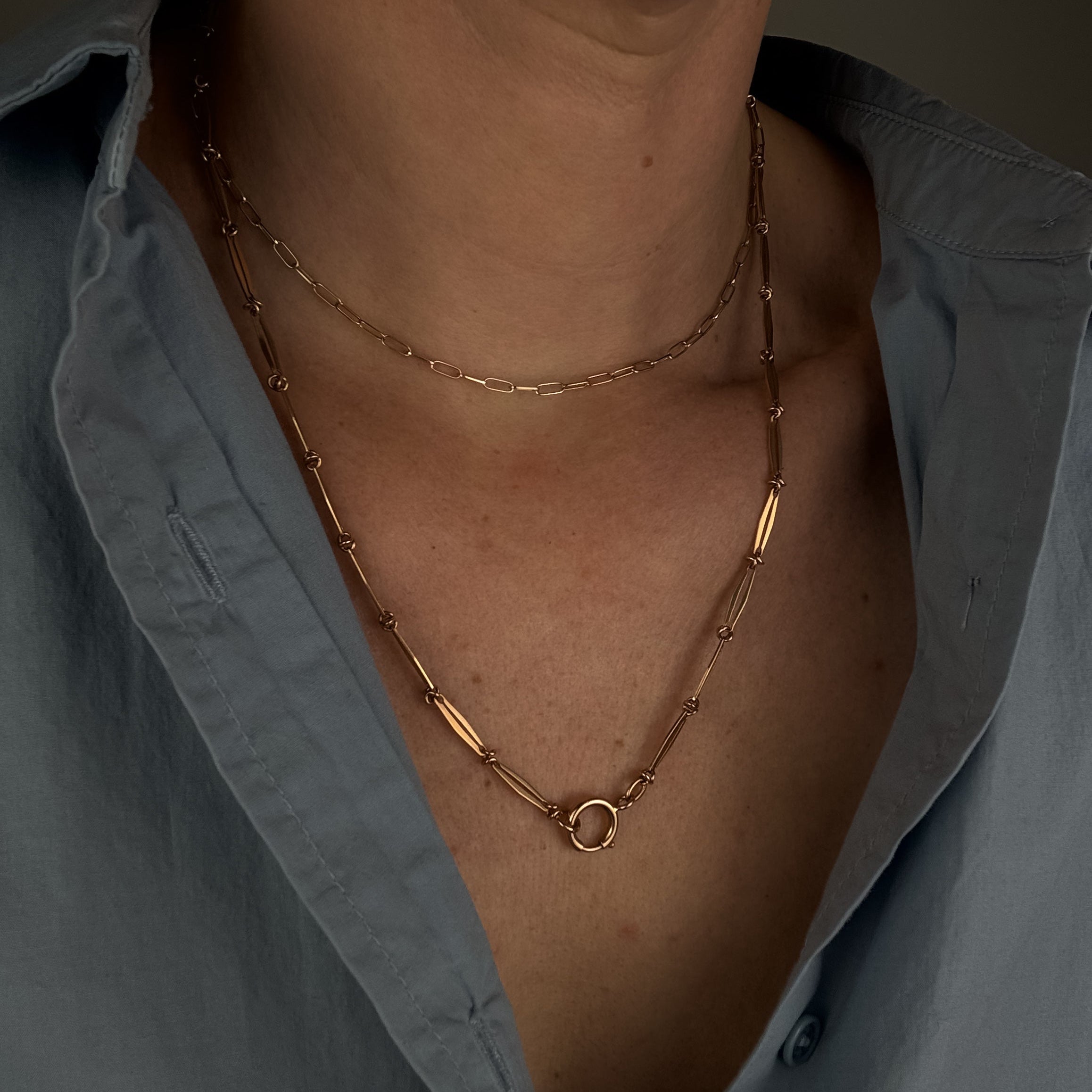 21" Navette Link Necklace