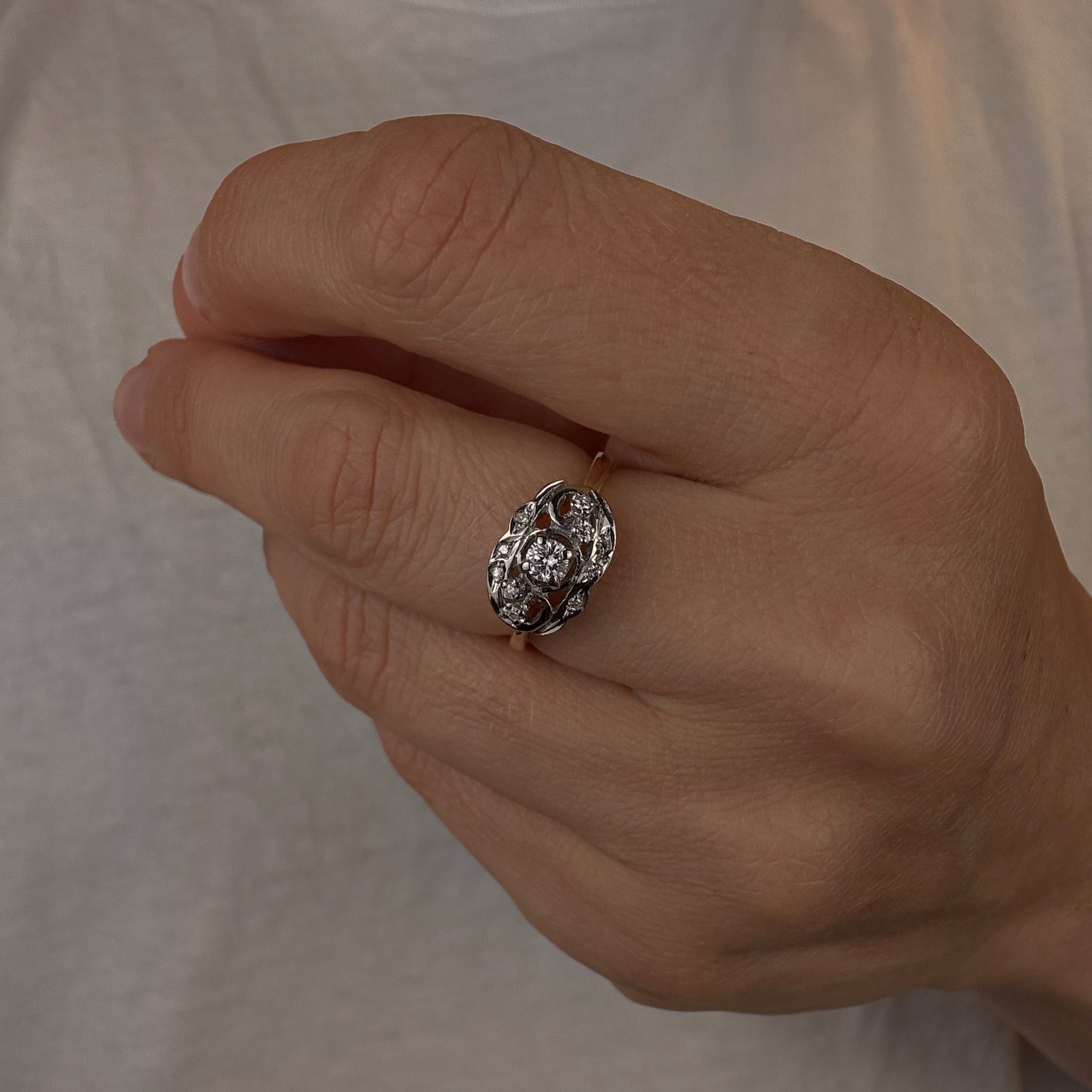 Antique Art Deco Diamond Trilogy Ring
