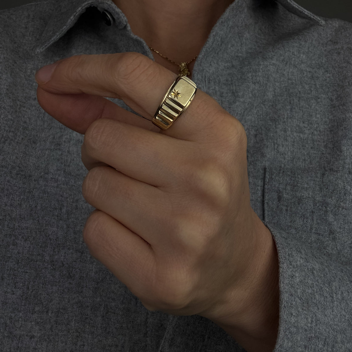 Staircase Signet Ring